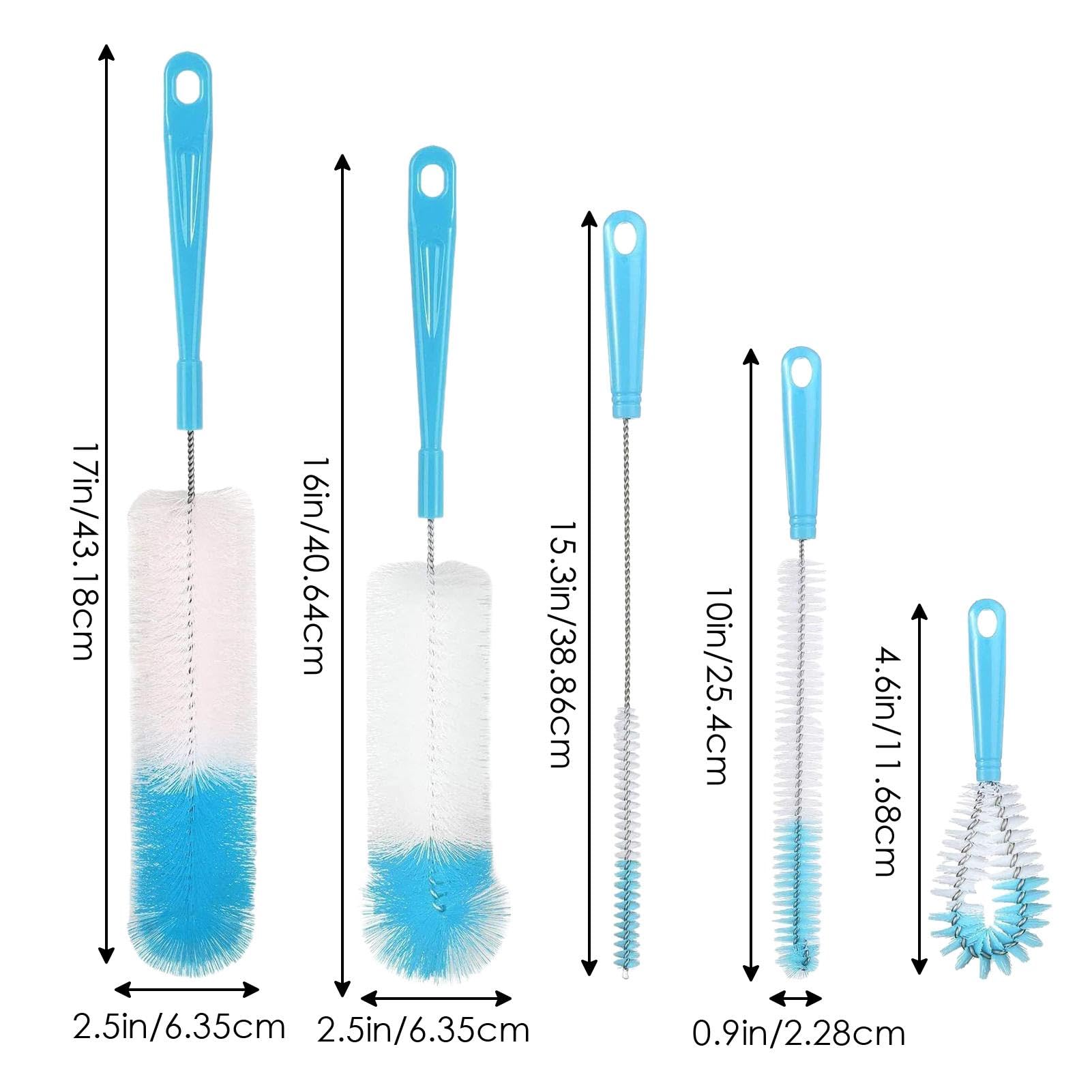 ddLUCK scovolino borraccia bottiglie silicone,manico lungo 40 cm pulisci bottiglie spazzola,per vetro bottiglia acqua,tazza termica,palestra borracce,water bottle sportiva(Verde