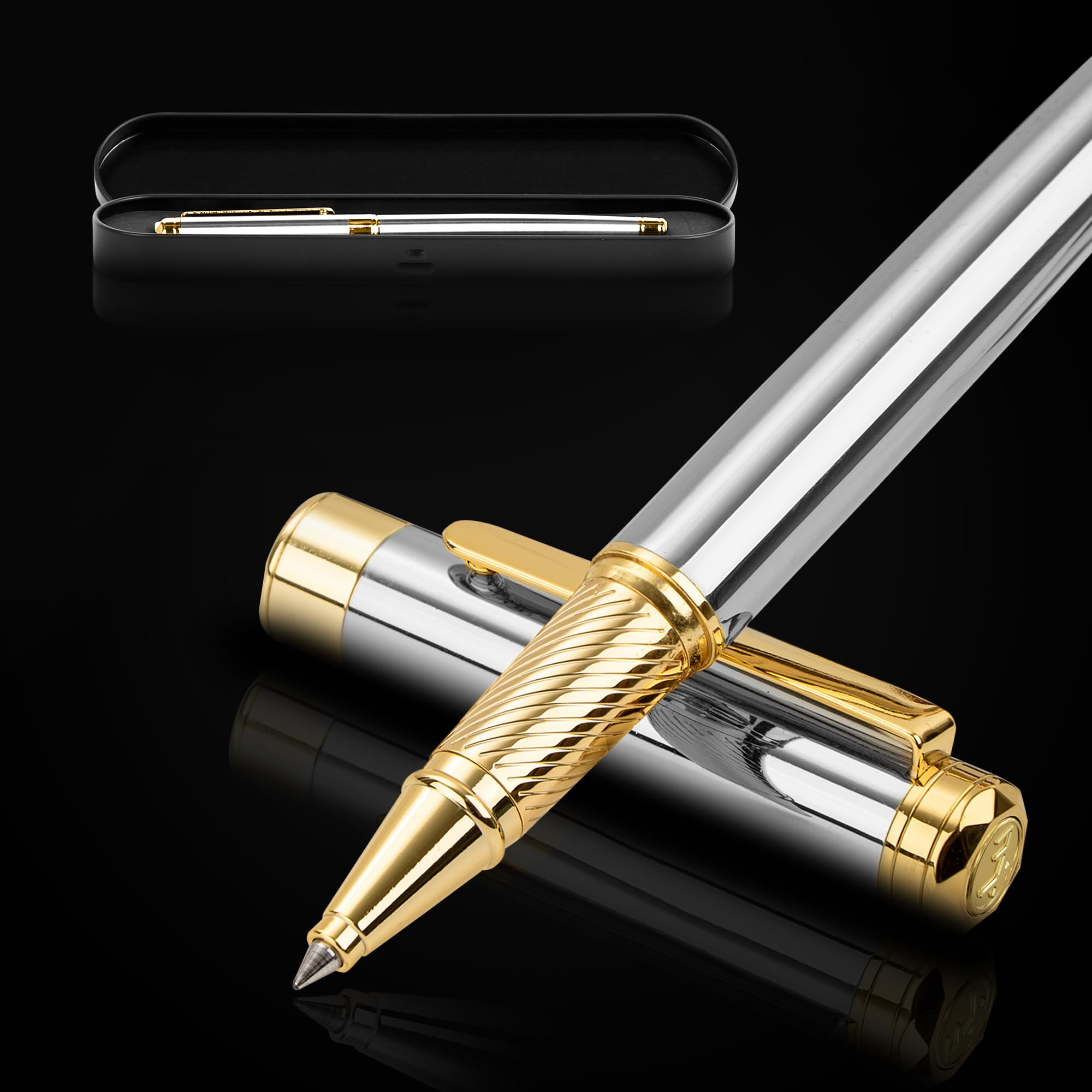Amazon | Elizo 高級ペン ファンシーペン 本物 24K 金メッキ トリム