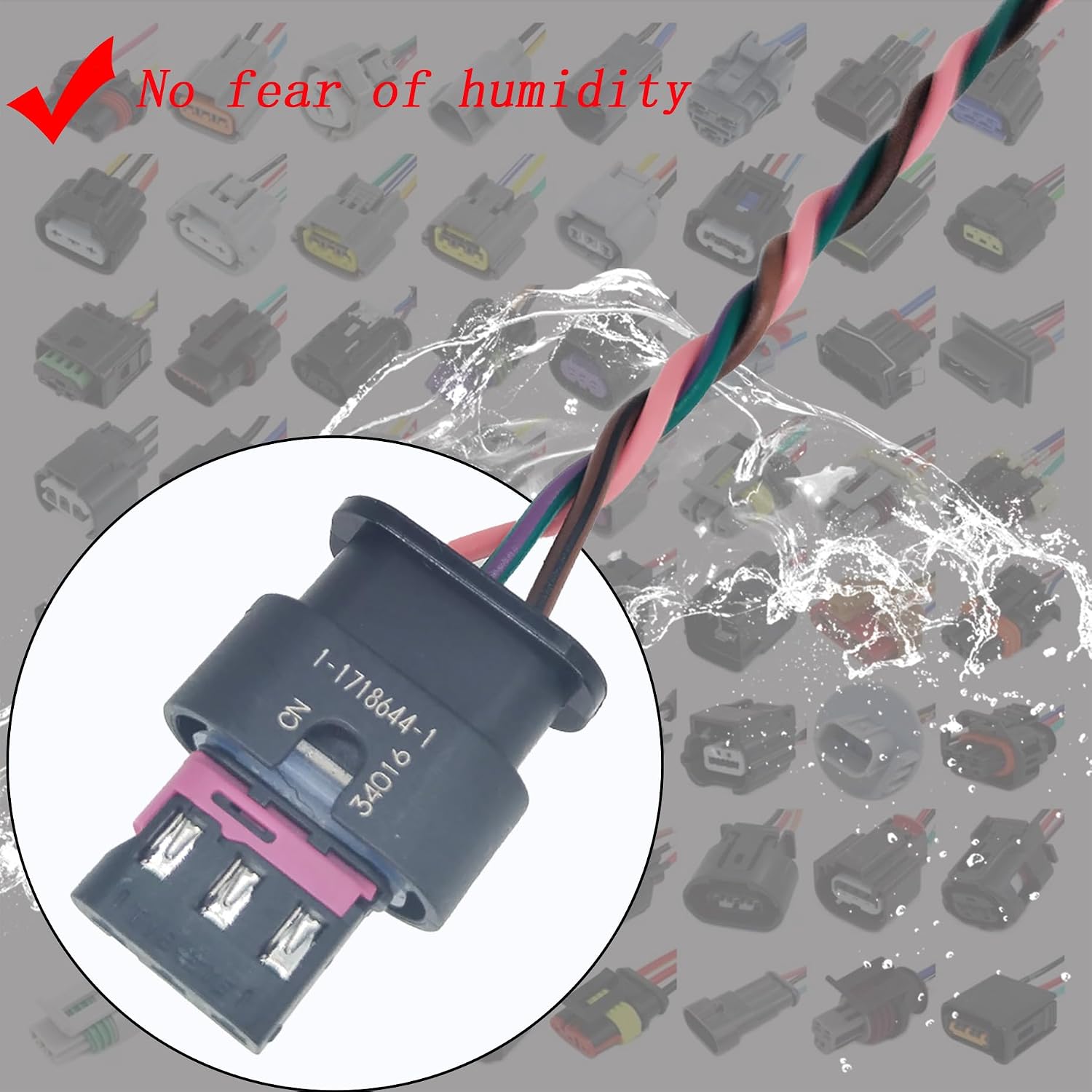 Reverse Backup Parking Sensor Harness Connector Plug 2013-2022 Replacement for Ford Models - Escape F-150 Bronco,Transit,Transit Custom,Transit-150-250 -350 HD LU5Z15K859AAPTM JU5Z15K859B