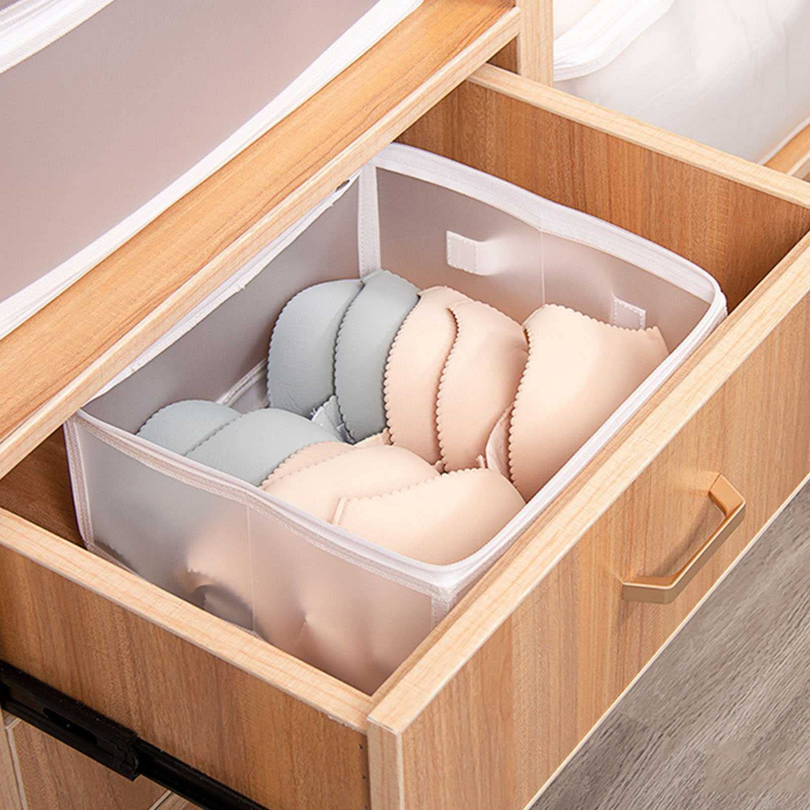 Organisateur de tiroirs sous-vêtements 3 pièces, séparateur de vêtements Pliable, Ensemble de boîtes de Rangement, adaptés aux Pulls, Chemises, Jeans Stockage