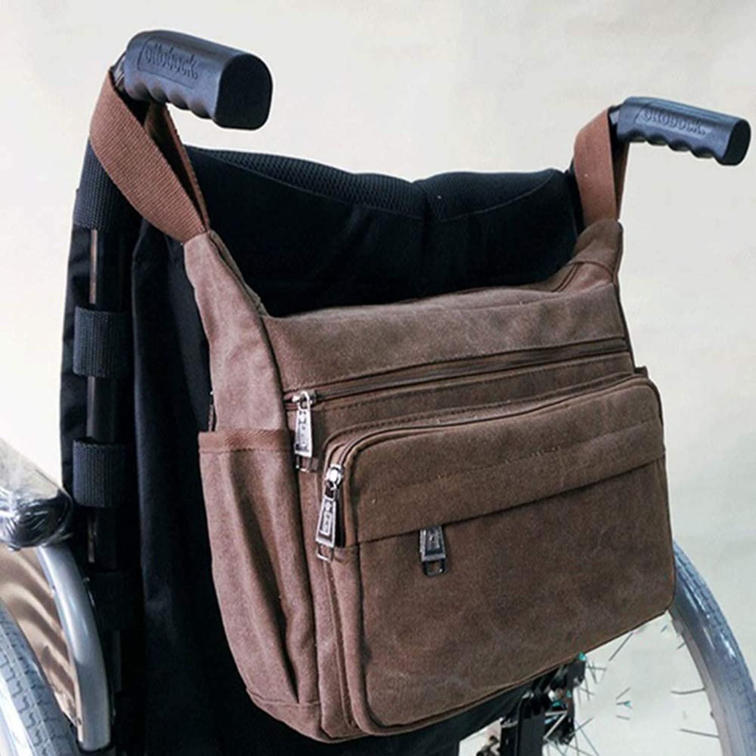 Winter Bolsa para Silla de Ruedas al Aire Libre Ayuda de Movilidad, Mochila Universal Impermeable con múltiples Bolsillos para Silla de Ruedas, para la mayoría de sillas de Ruedas/patinetes/Andador