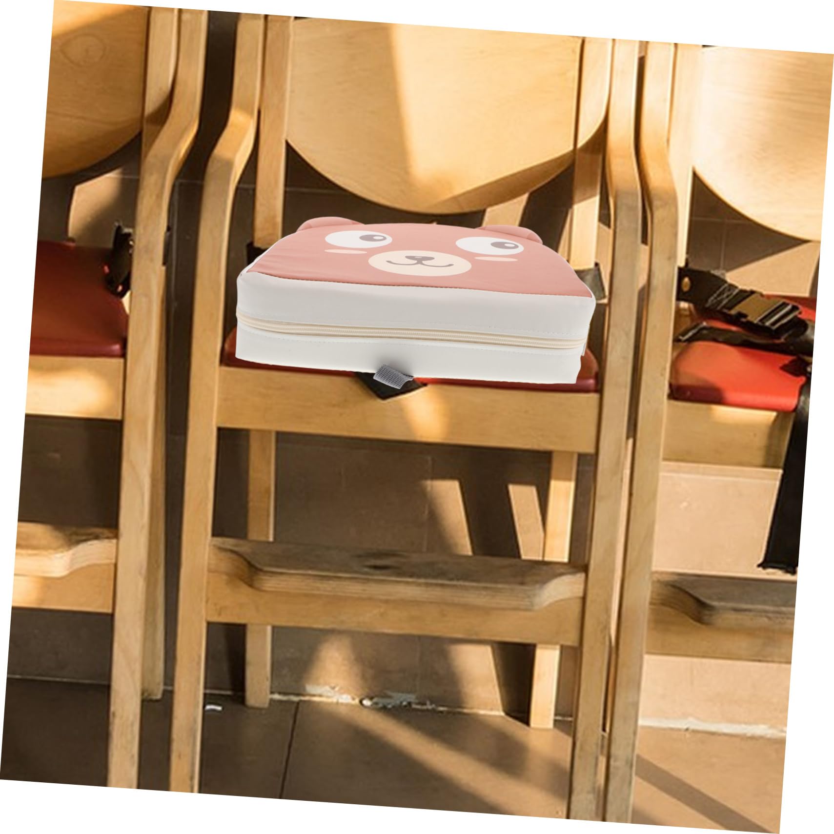 KOMBIUDA Cuscino Rialzo Sedia da Tavolo per Ragazzi Design Cartone Pu Pelle e Schiuma Adorabile Lavabile