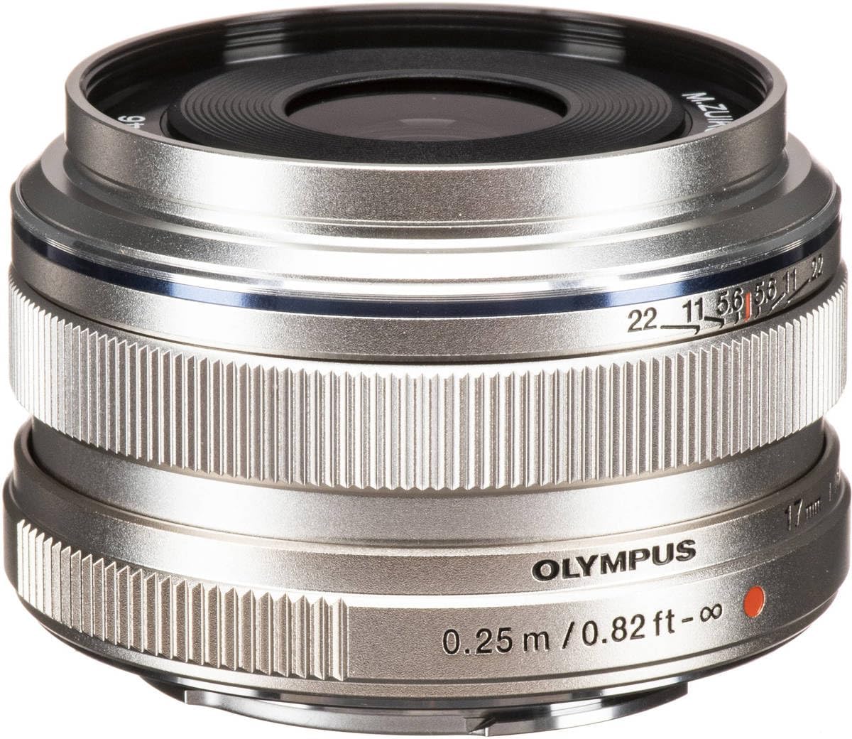 OM System Olympus M.Zuiko 17mm F1.8 Lens &ndash; Compact, Bright Bokeh, Silver, Micro Four Thirds