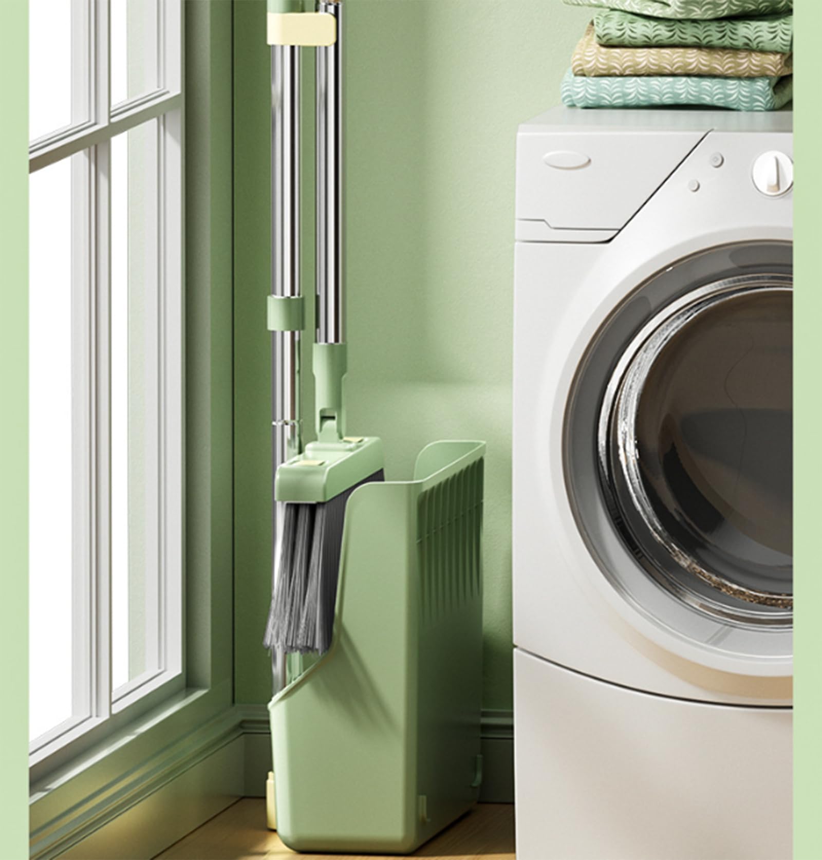 Besen- und Kehrschaufel-Set für Zuhause mit langem Griff, Kehrschaufelbürste für Zuhause, Küche, Zimmer, Büro, Lobby, Boden, Innen- und Außenbereich, Essentials,C