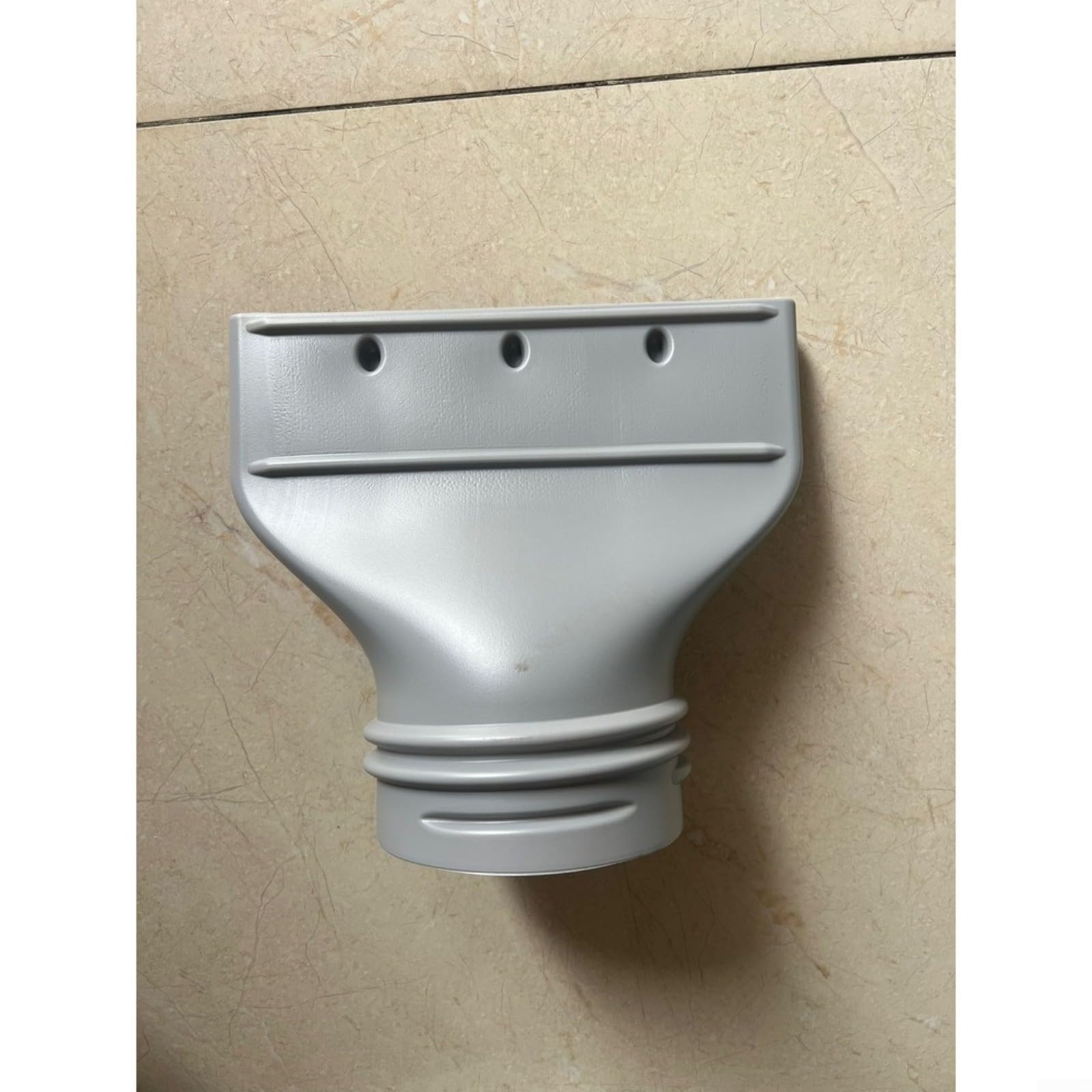 Klimaanlage Schlauchadapter Flach für Abluftrohr Anschluss Tür Belüftung Kunststoff Grau Passend für 13cm und 15cm Innendurchmesser Mobiler Kühler Fenster Montage Kit Wasserdicht Energieeffi