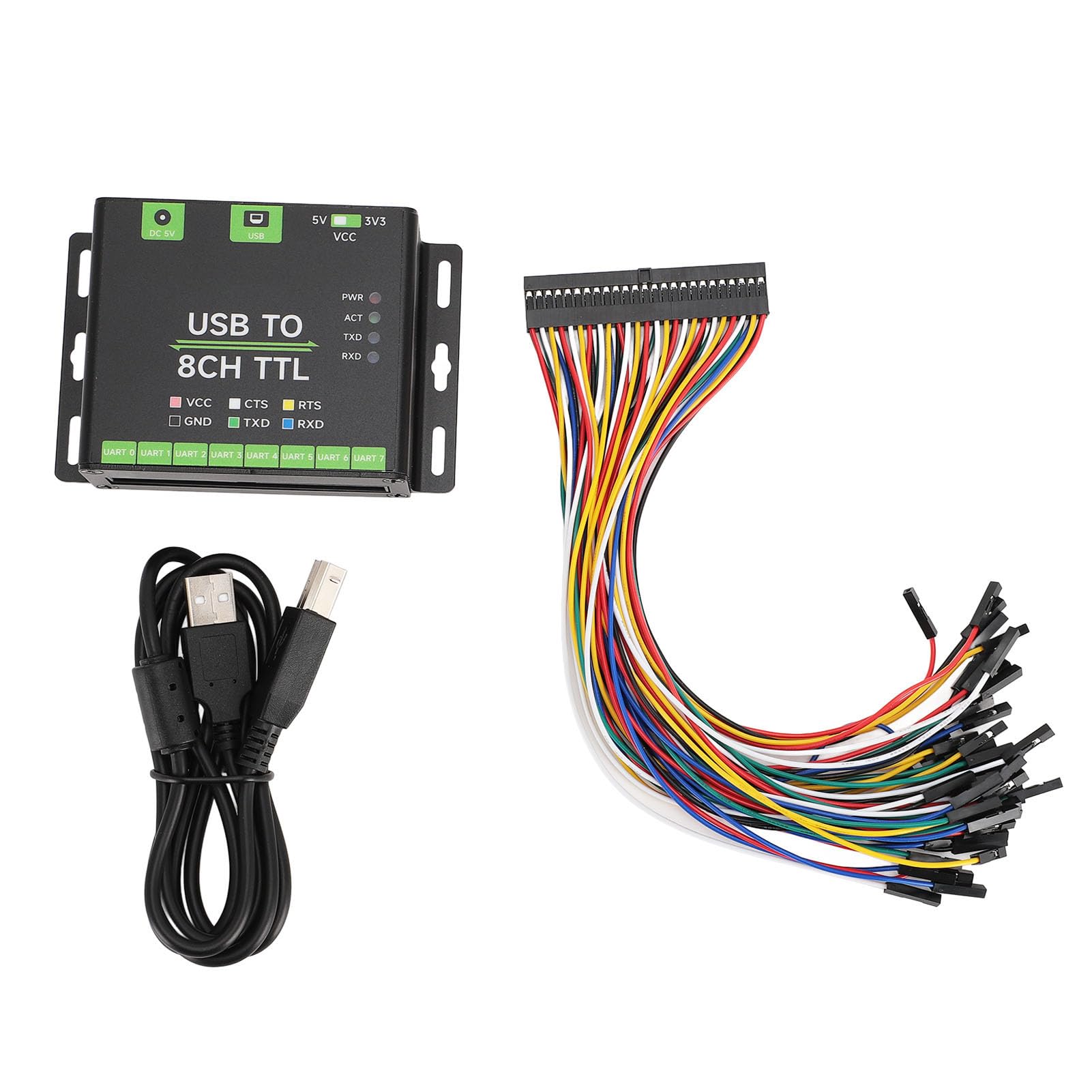 Dpofirs Convertitore da USB a TTL con Circuiti di Protezione Multipli, Livello Operativo 5 V, per Vari Sistemi Operativi, Interfaccia di Connessione Antiinversione 50PIN
