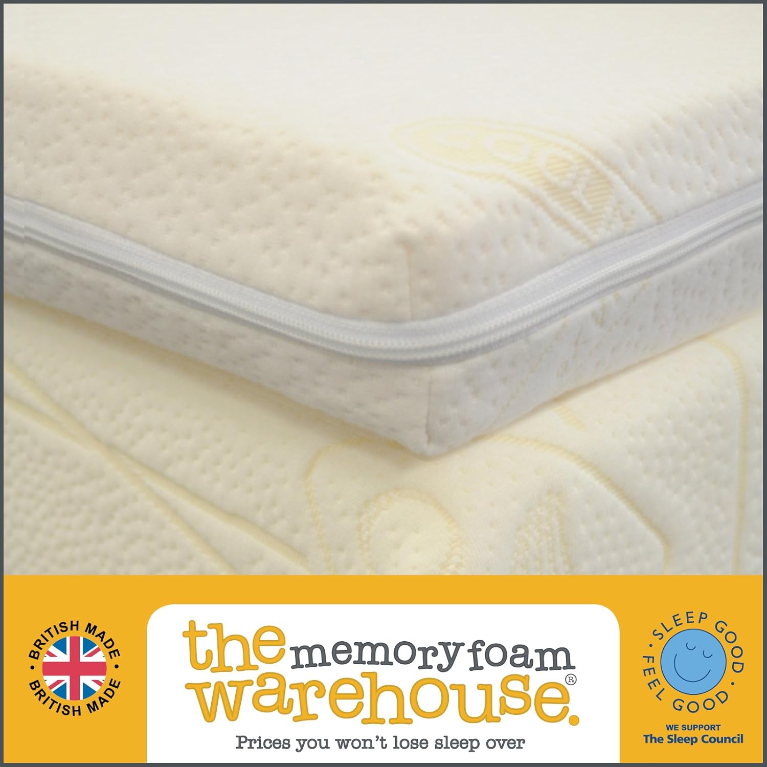 3" Small Double Memory Foam Mattress Topper with Coolmax