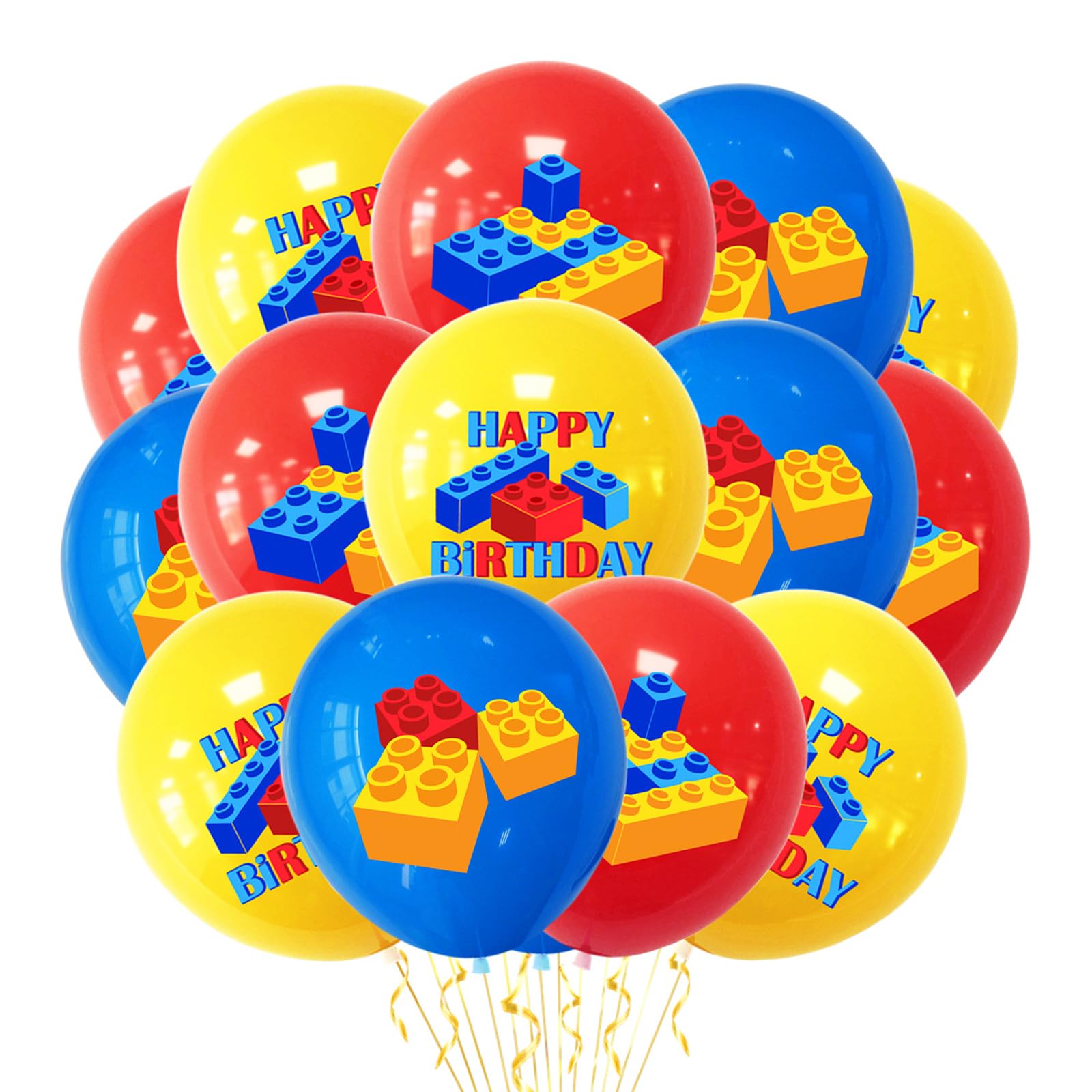 ParPix Pack of 15 Colourful Building Blocks Balloon