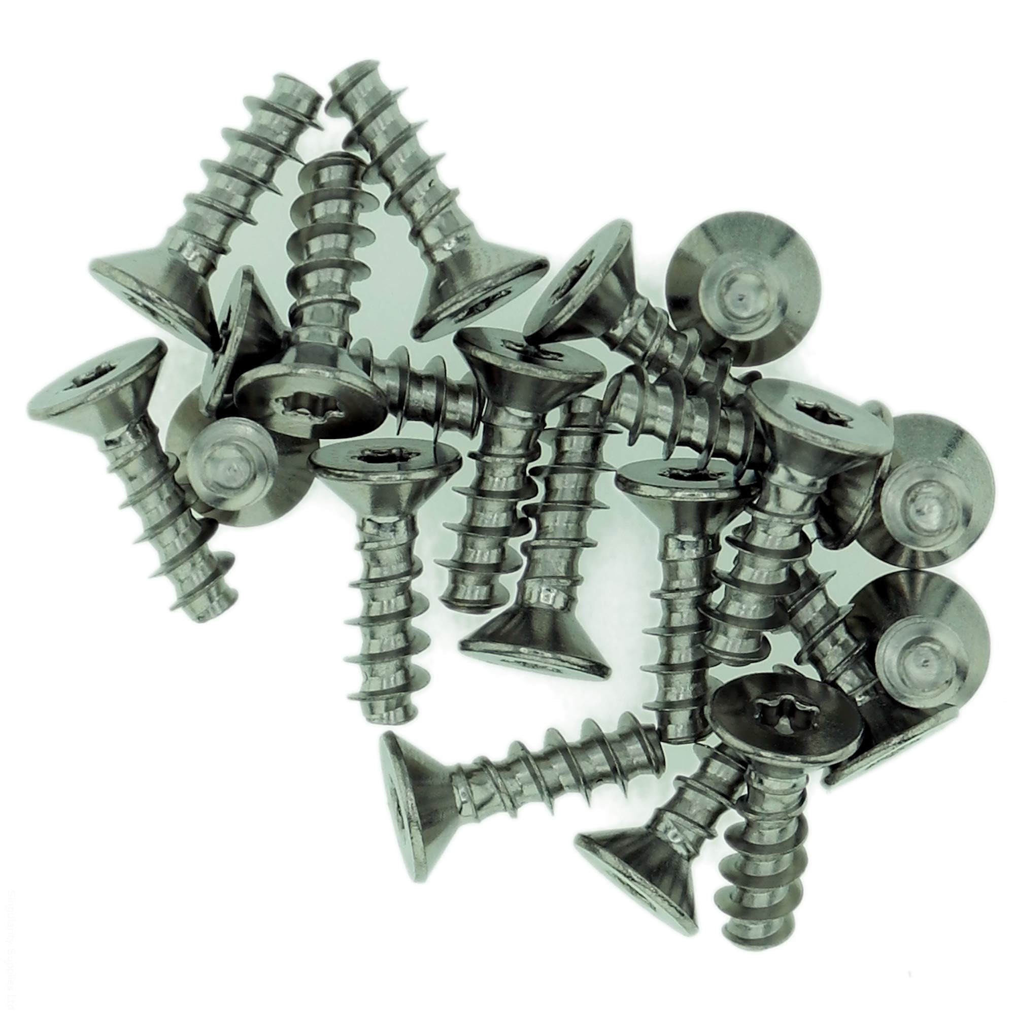 Singularity Supplies D3.5 (3.5Mm X 10Mm) Tx Countersunk Screws For Plastic - Stainless Steel (A2) (Pack Of 20)