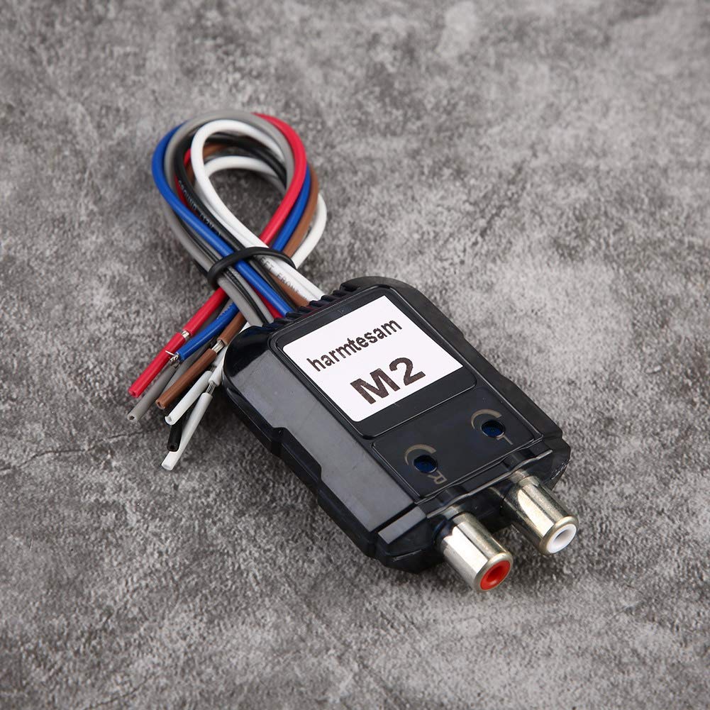 High to Low o Converter,Car Stereo Subwoofer 2 Channel High to Low o Converter with Power Amplifier Control Wire