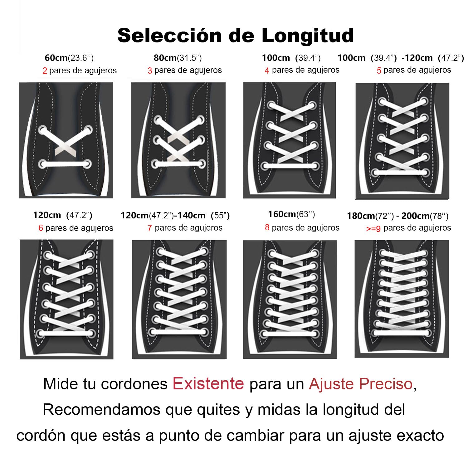 Stepace 2 Pares Cordones Planos,8mm de Ancho,Cordones Reemplazo para Zapatillas,Zapatos — view 6