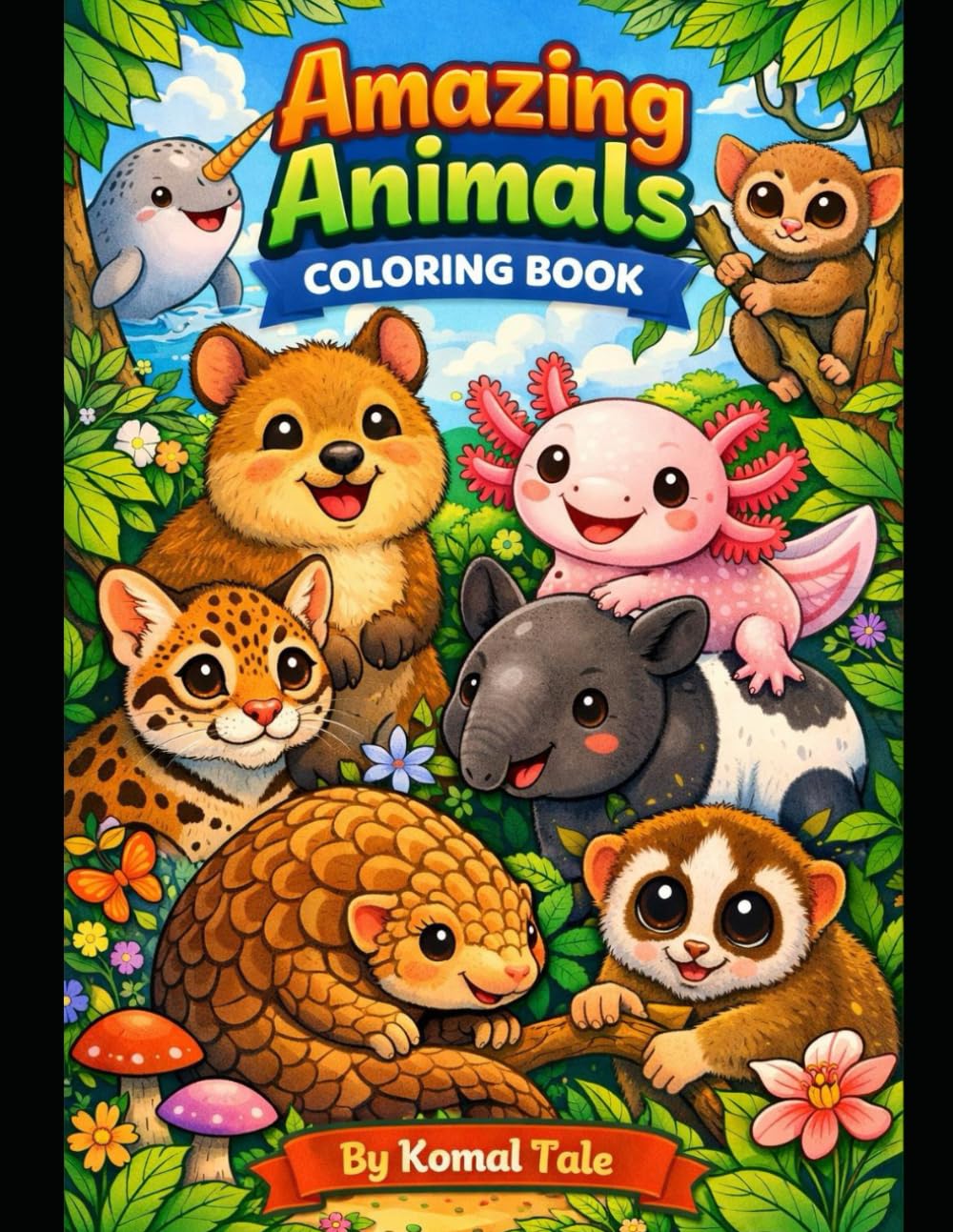Amazing Animal Coloring Book For Kids : Cute And Unique Creatures: An Educational & Fun Activity Book for Toddlers and Kids