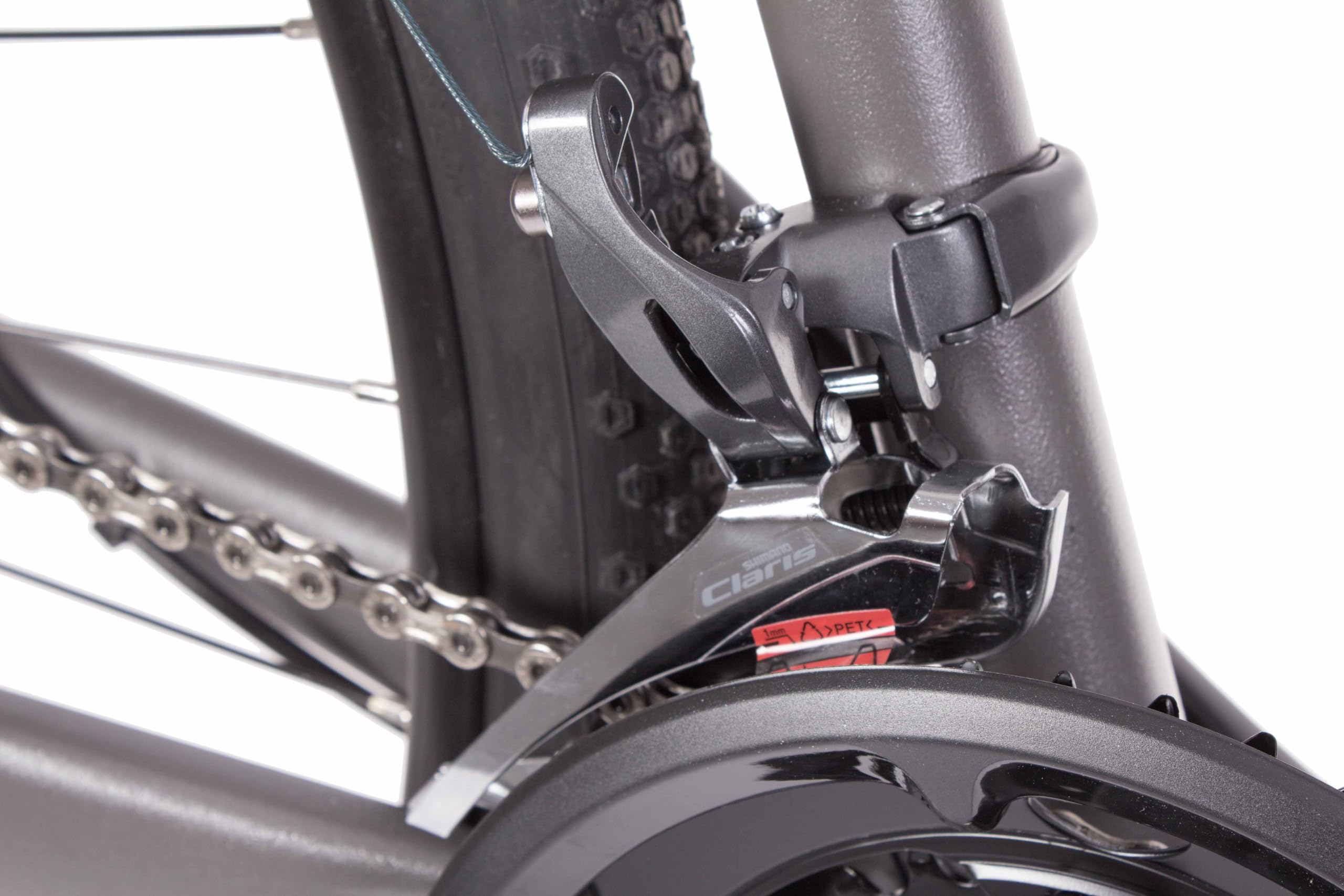 Gravel Aluminium-Rennrad mit Shimano Claris 2 x 8 Gängen, 700 x 40 C, Grau