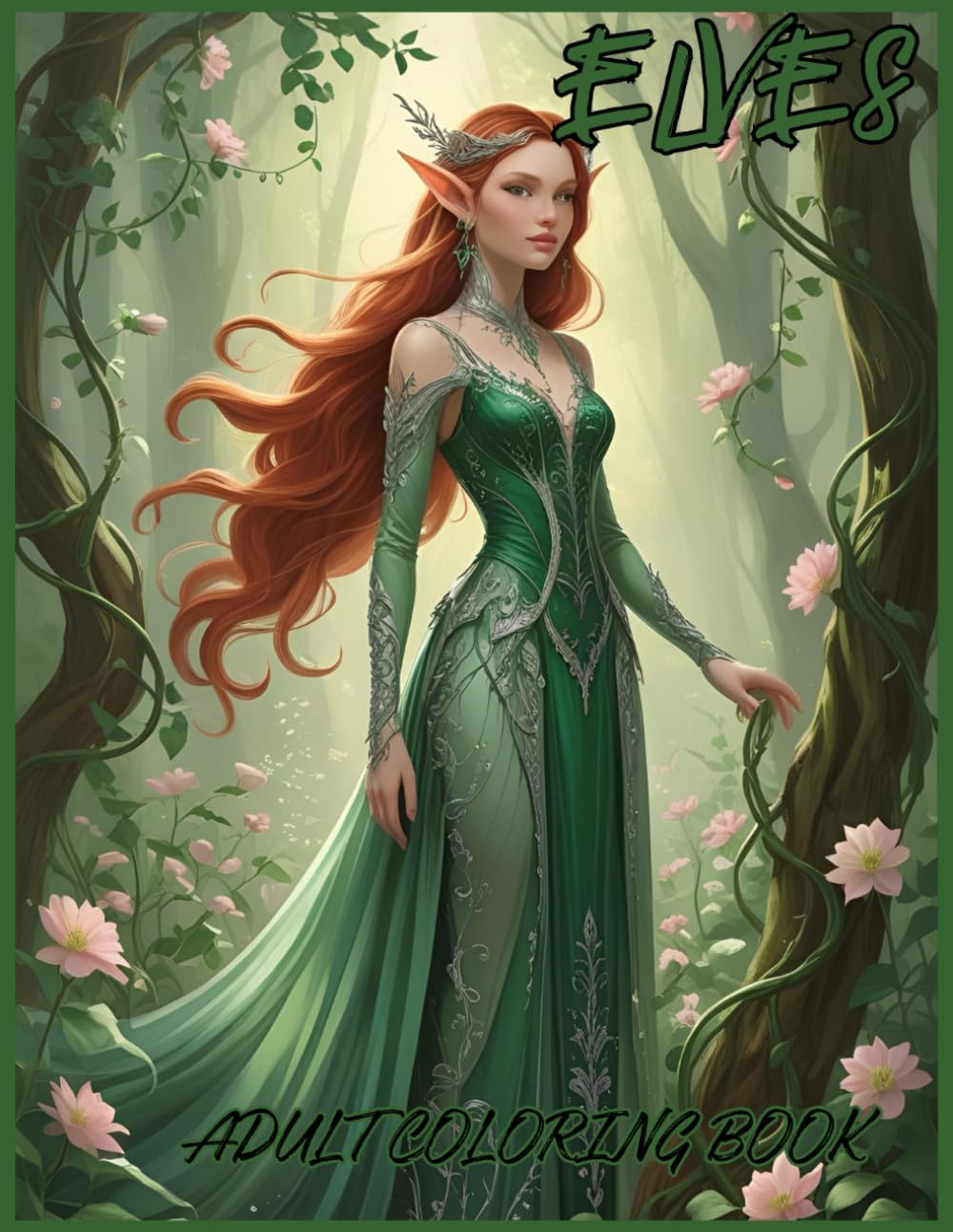 Elf Fantasy Coloring Book for Adults: Intricate Woodland Elves, Mystical Creatures, and Enchanted Realms for Stress Relief and Relaxation with Inspirational Quotes