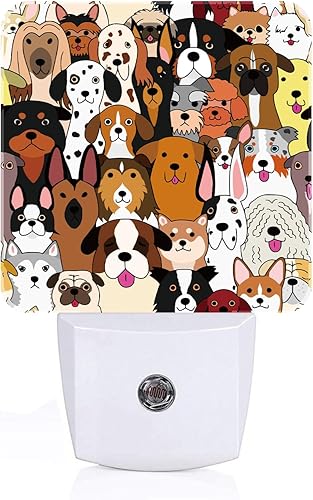 Miniatura 11 de Luz nocturna de camiones de dibujos animados, luces nocturnas enchufables con sensor de atardecer a amanecer para escaleras, pasillo, dormitorio,