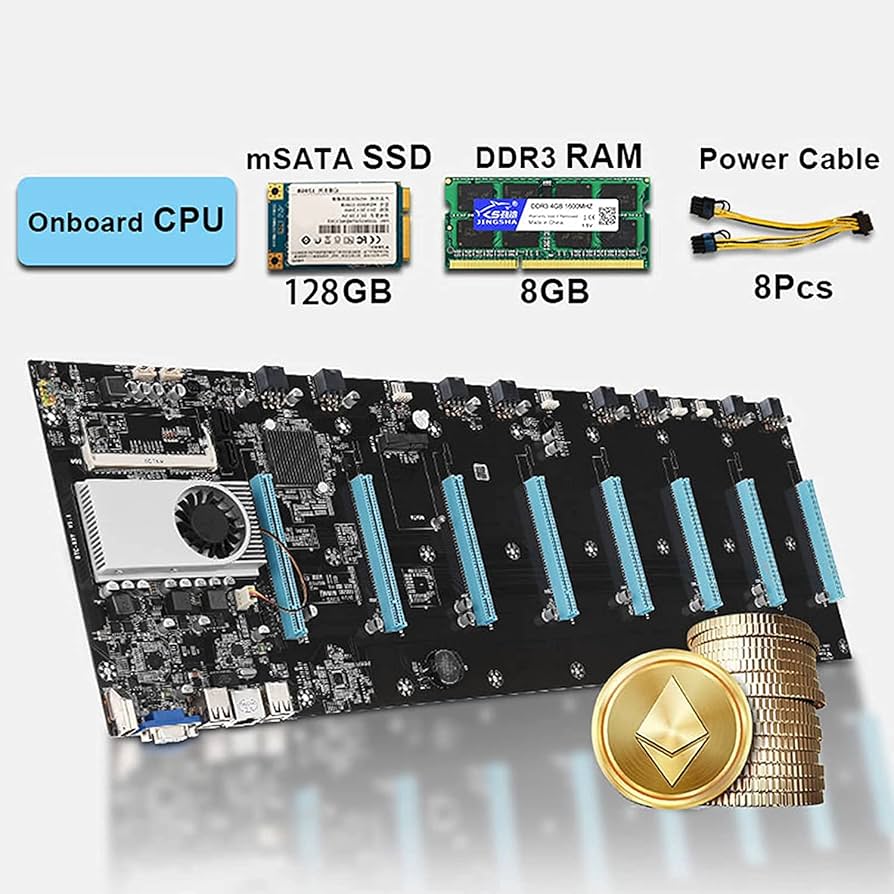 BTC-S37 マイニングマザーボード Amazon | BTC-S37 マイニング マザーボード CPU セット 8 ビデオ
