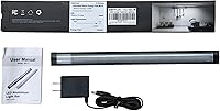 Vista 10 de MYPLUS Luces para debajo del gabinete, barra LED de aluminio activada por toque y regulable de 12" para cocina, mesa de trabajo y escritorio, 3.5W