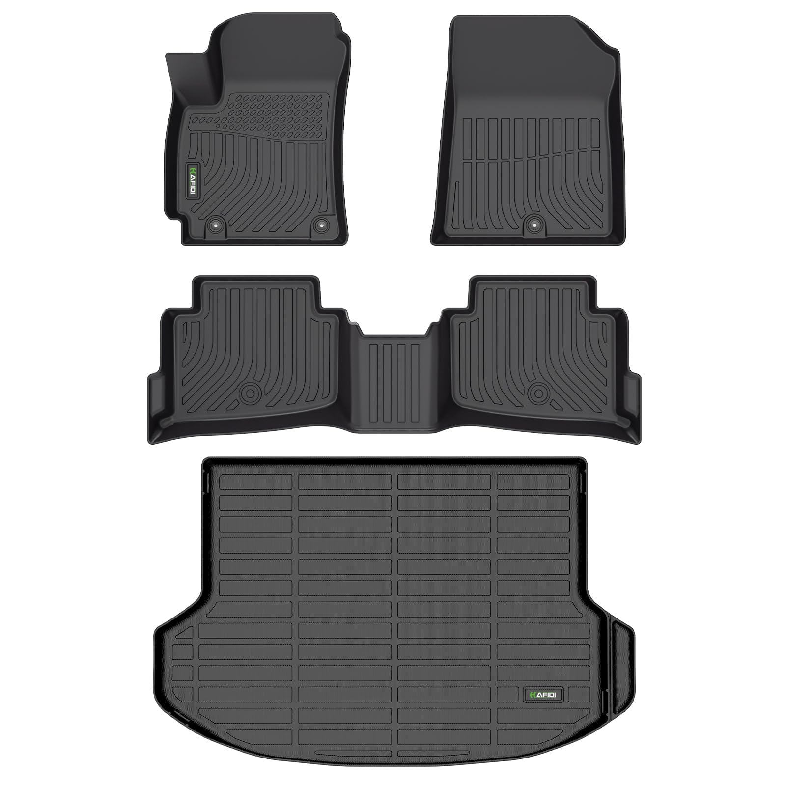 HAFIDI® Car Mats & Cargo Liner Set Fit for 2024 2025 2026 Kia Seltos S, LX, EX, X-Line,TPE Floor Liners for Seltos All Weather Floor Mats Automotive Custom Accessories - Black