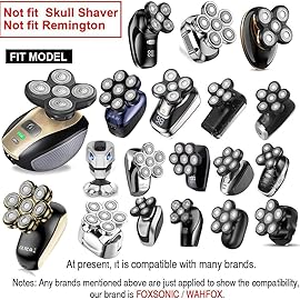 Universal 5 Blades Magnetic Head Shaver replacement Blades Compatible with FREEDOM BIRD shaver 5 blade head shaver replacement heads