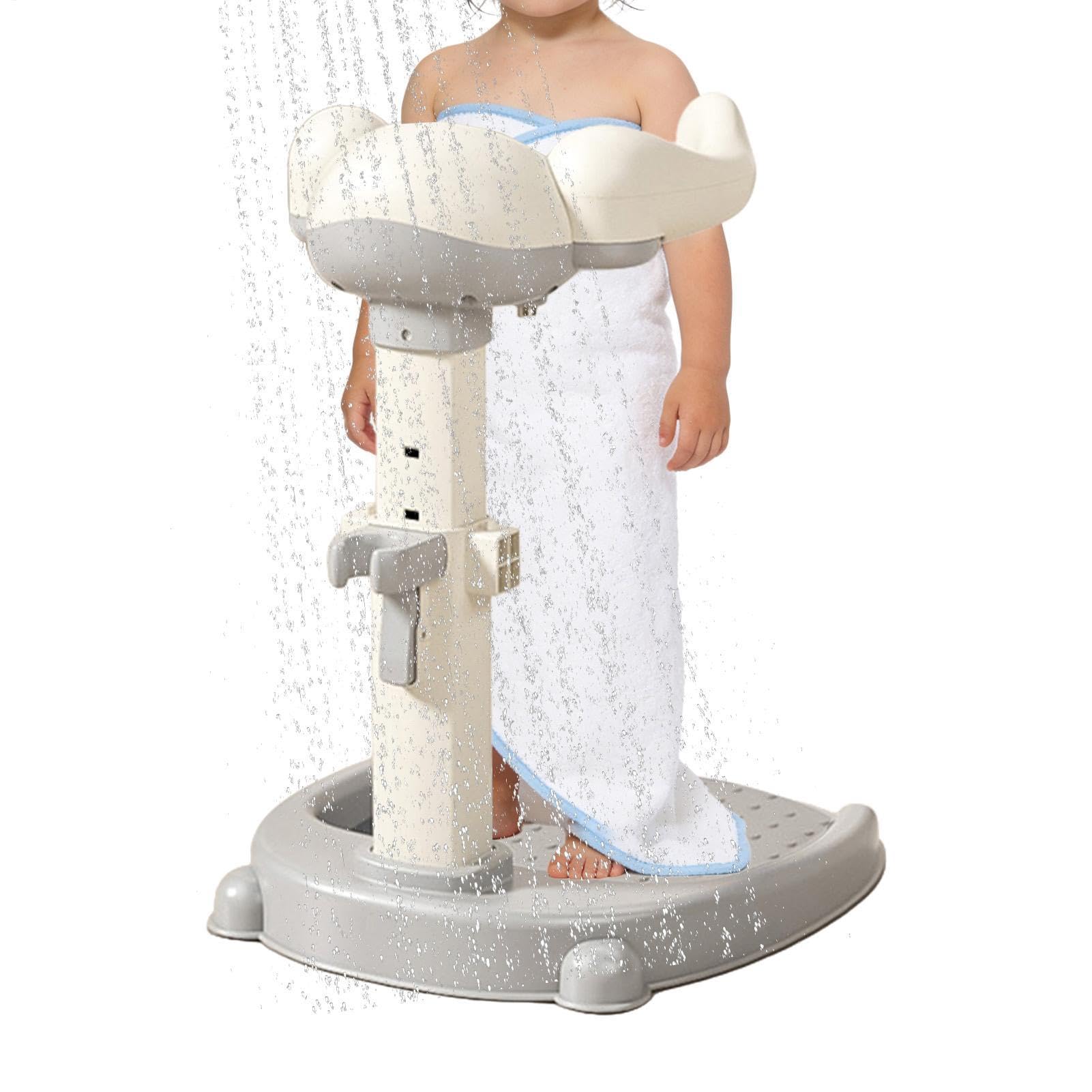 El Soporte de Ducha para el Niño Pequeño Soporte Regulable en Altura | Porta Ducha Infantil Antideslizante de Baño Para Su en Hotel Viaje Apartamento Bañera Hogar Niñas Niños