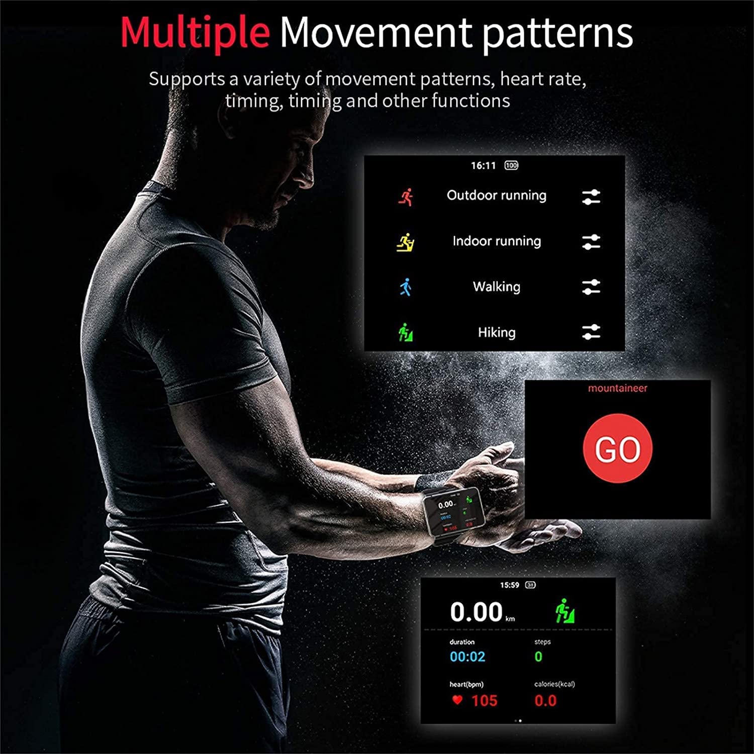 Prezent Urodzinowy Smartwatch met groot scherm, 2,88 '' 4 GB + 64 GB LCD-sporthorloge, 4G volledig Netcom waterdicht herenhorloge met siliconen band