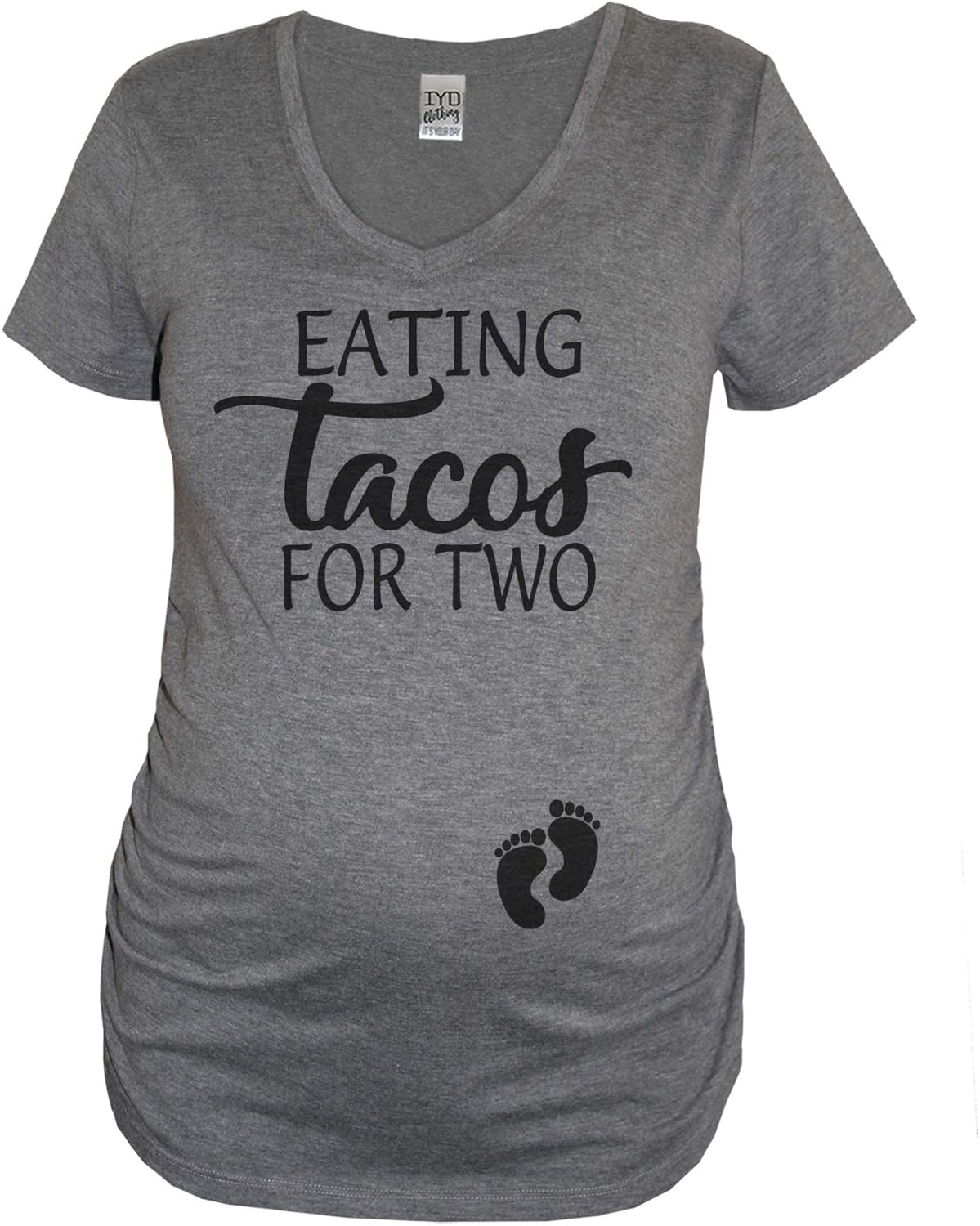 It's Your Day Clothing Eating Tacos for Two Women's Maternity Shirt Pregnancy Announcement Tee - Image 3