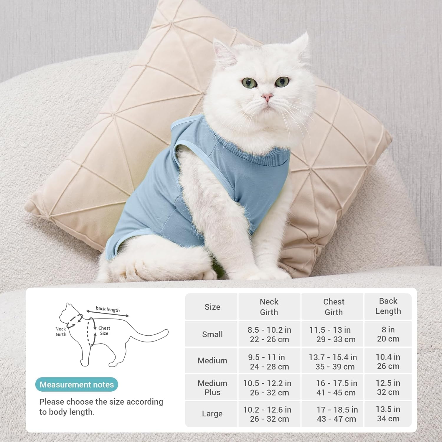 Avont Traje de Recuperación para Gatas Esterilizadas, Ropa Postoperatoria Protectora Antilamido, Chaleco para Cirugía y Heridas Abdominales (Rosa,S) — view 6