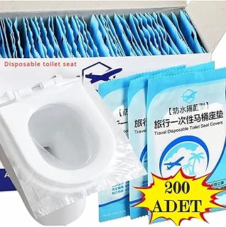 TİNEKE 200 Adet Tek Kullanımlık Klozet Örtüsü Klozet Poşeti Klozet Kapak Örtüsü Dispenseri