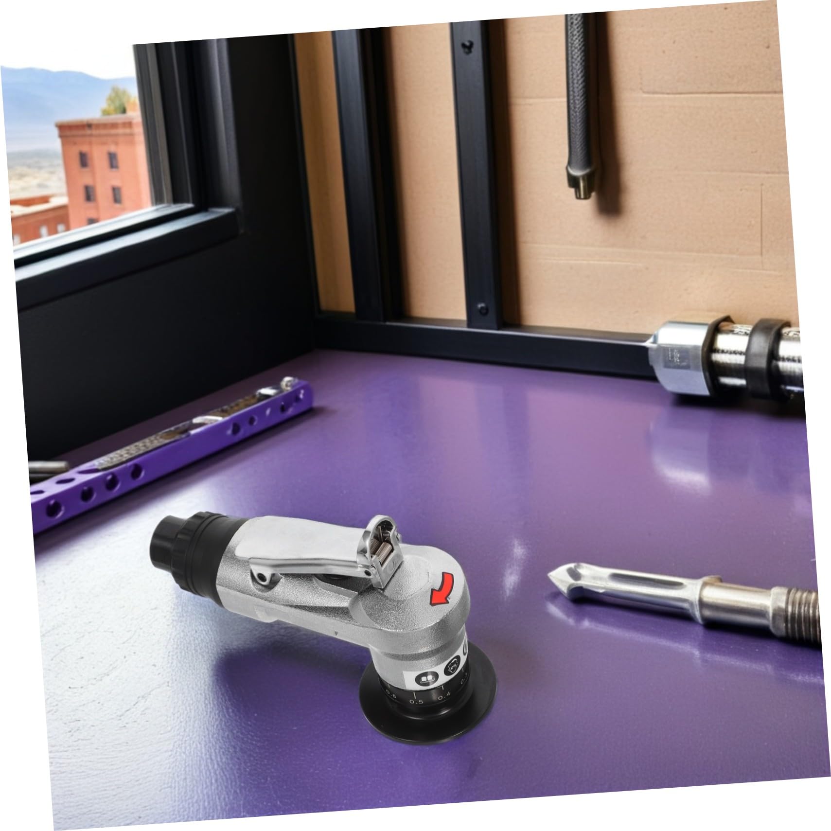 TOPBATHY Pneumatische mit 45° Fasenwinkel für Metallbearbeitung und Rohre Kleiner Fasenmaschine aus Aluminiumlegierung und Edelstahl Tragbares Entgratungswerkzeug