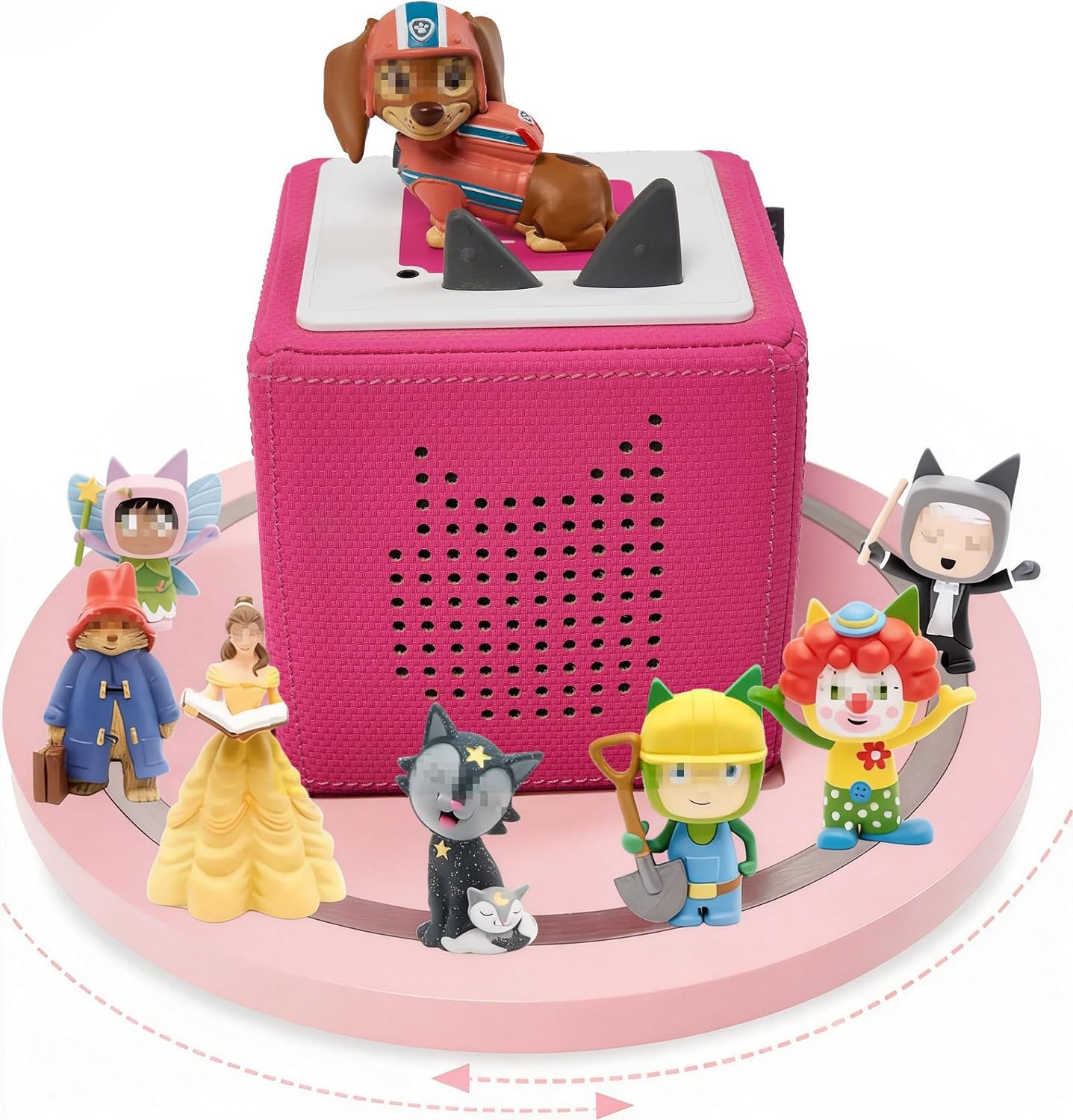 Photo 1 of Gieanoo Tonies Shelf, Round Turntable, Pink