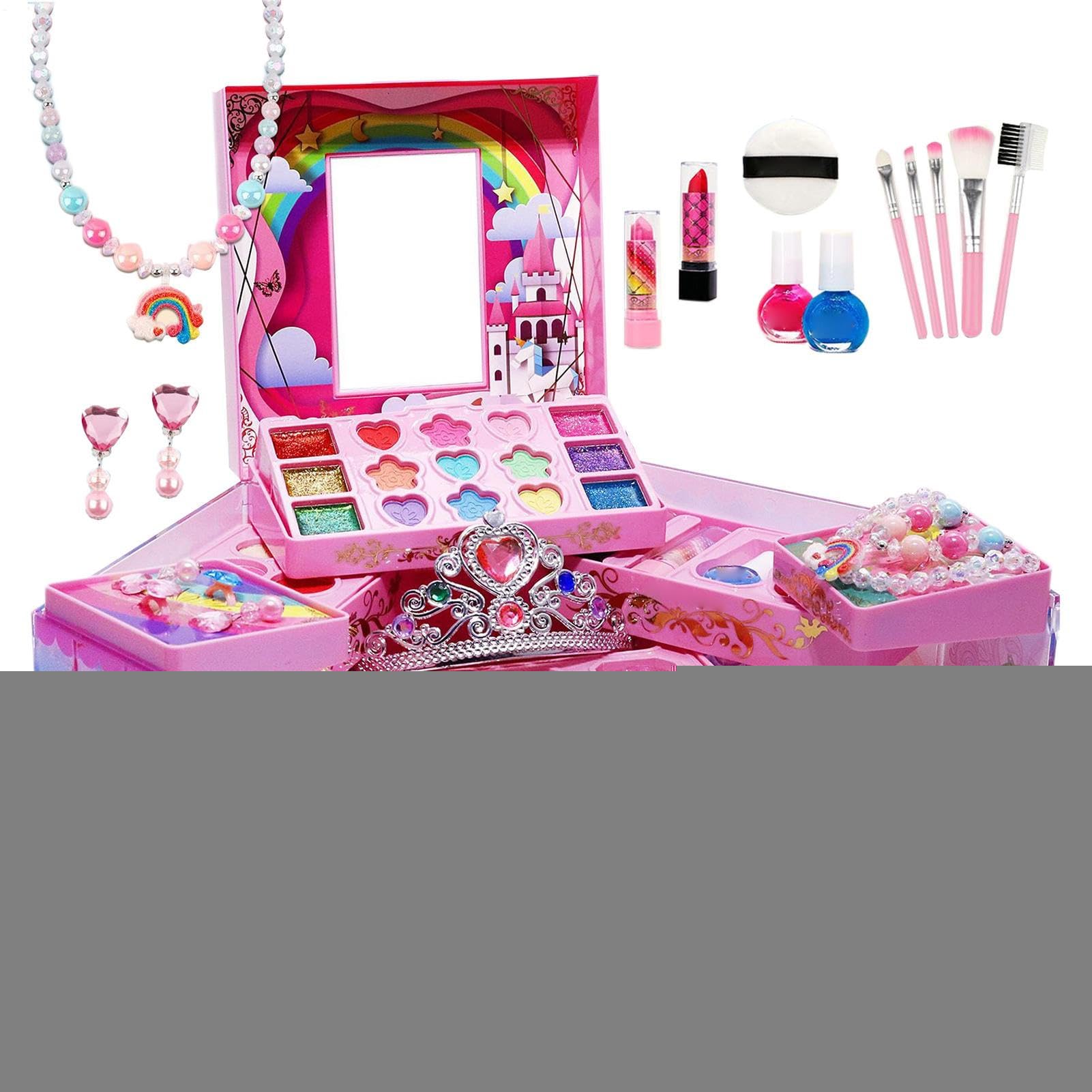 Set di trucco per bambini, trucco per bambini, set cosmetico lavabile | set di trucchi cosmetici, giocattoli per giochi di immaginazione per i più piccoli, per le vacanze