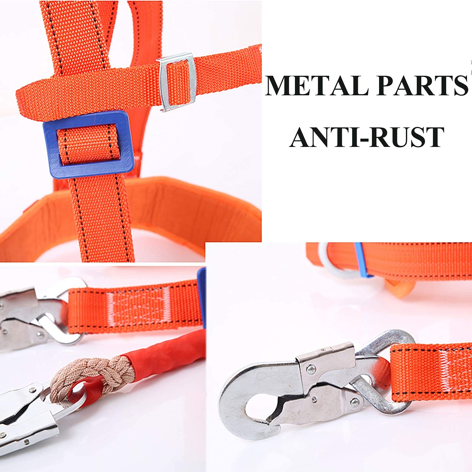 SwaYve Ceinture de Sécurité Complète, Harnais Antichute, Harnais de Protection Personnelle, Kit de Harnais de Sécurité Pour L'Escalade, Protection Contre Les Chutes