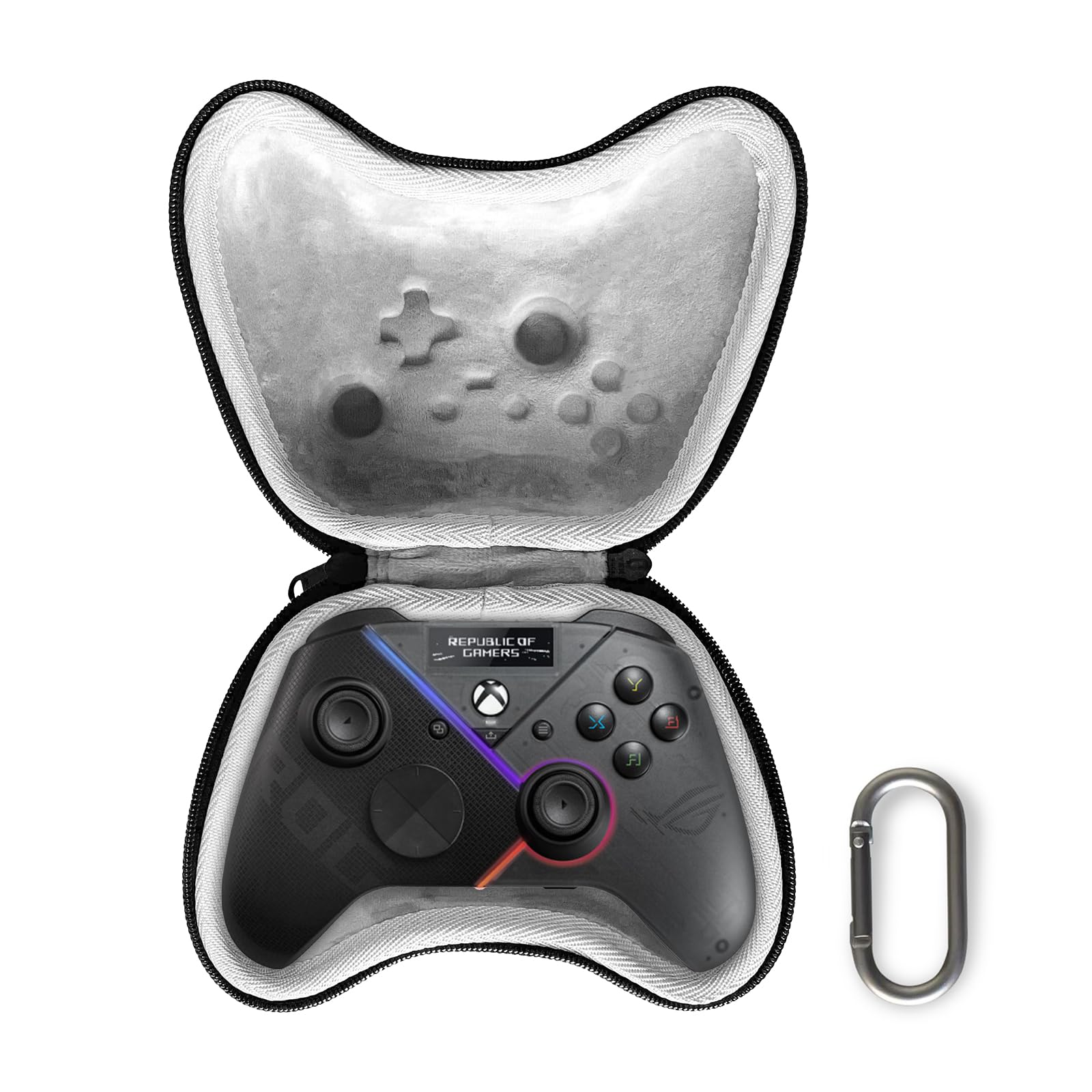Custodia rigida per controller da gioco per ASUS ROG Raikiri Pro, compatibile con controller wireless Xbox Series X/S, custodia protettiva da viaggio, custodia per il trasporto, nera