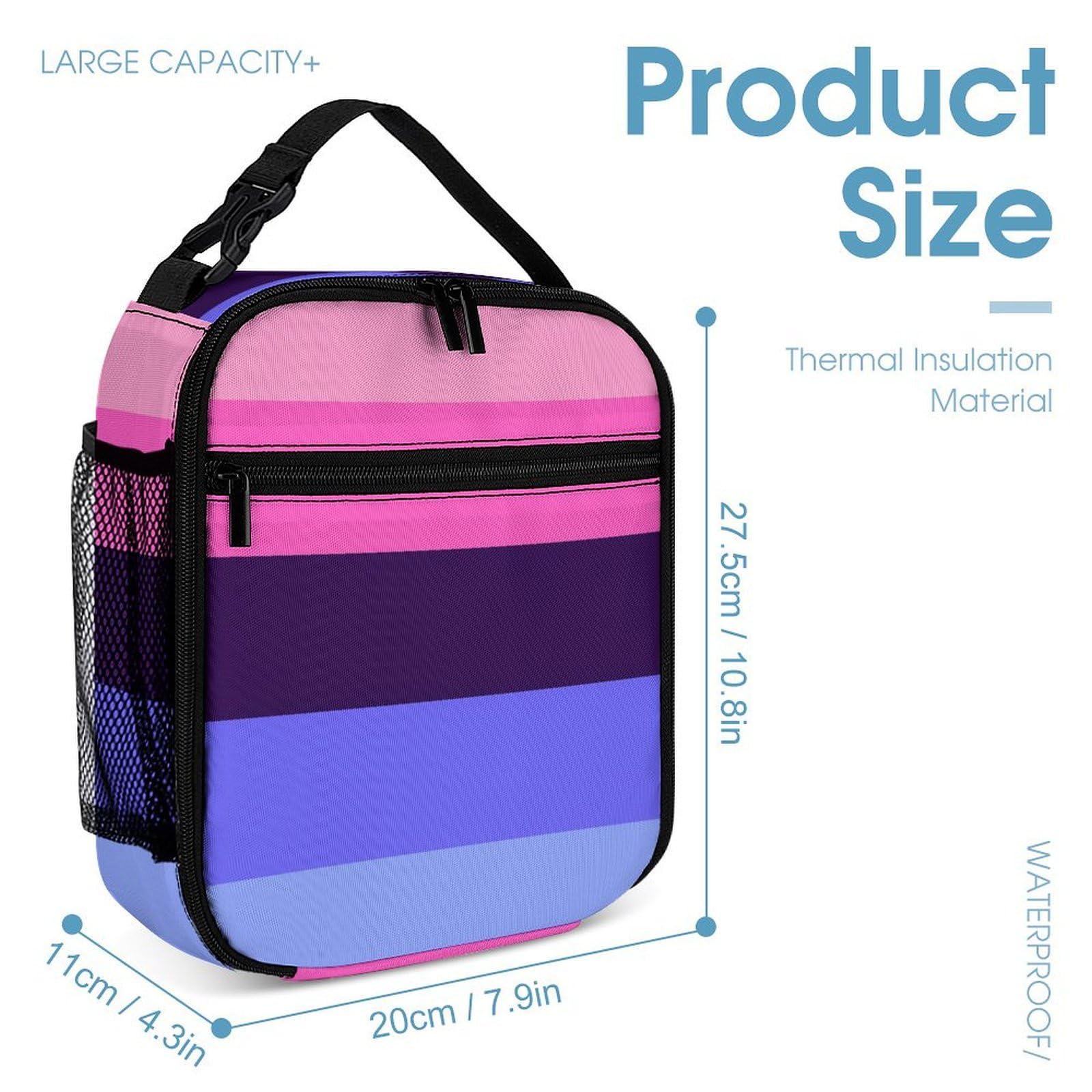 Sac à dos avec boîte à lunch, sac de rangement, drapeau LGBT, ensemble sac à dos omnisexuel et trousse de maquillage