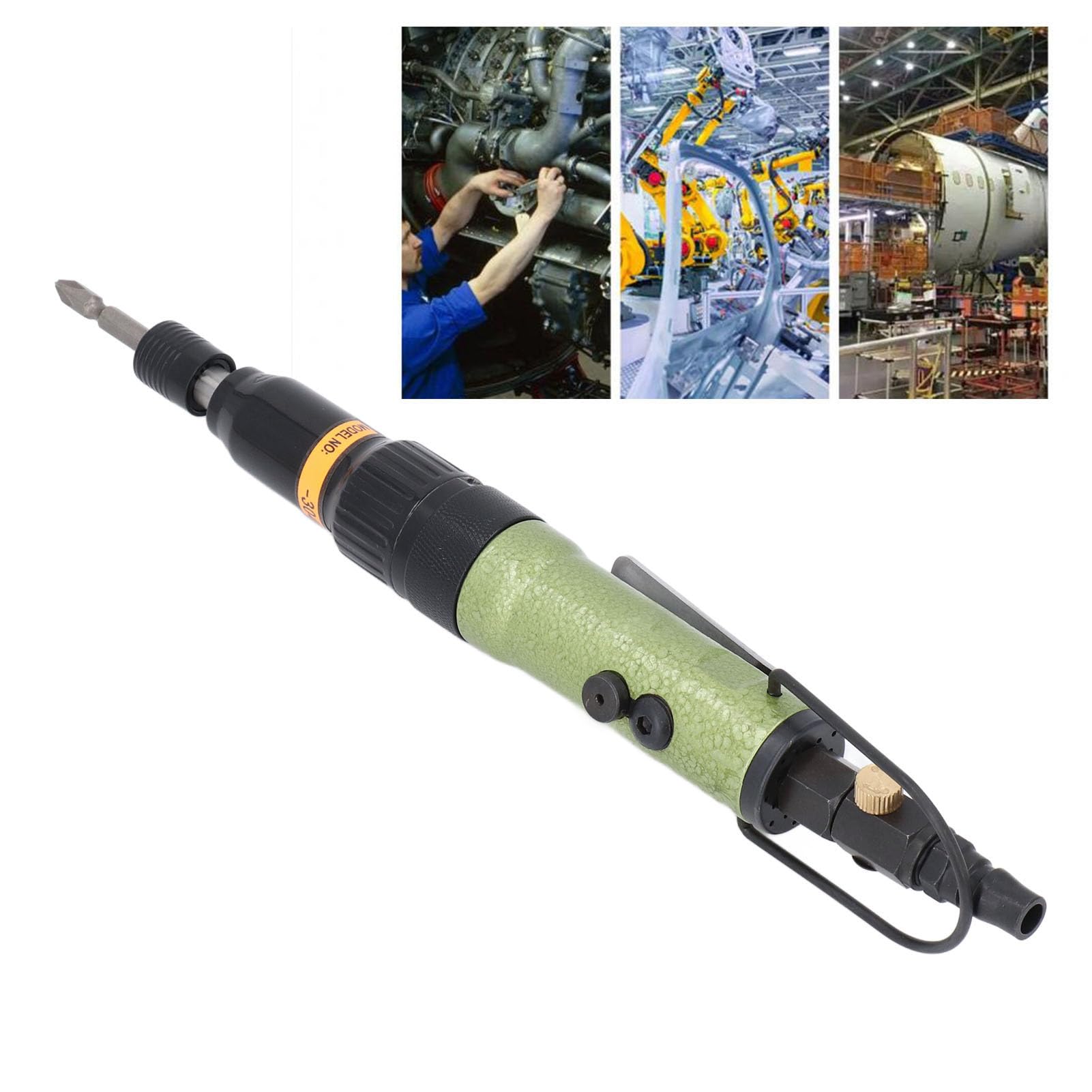Mini Destornillador Neumático Material de Aluminio 1500 RPM Velocidad sin Carga Operación Silenciosa Destornillador Neumático Parada Automática Mini Destornillador de Embrague