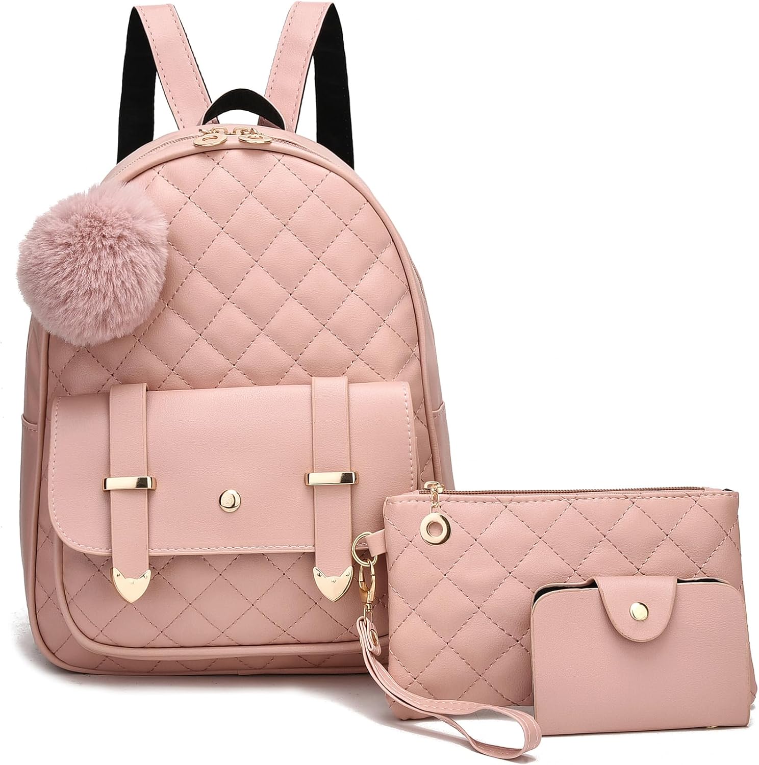 I IHAYNER Backpack Purse for Women 3PCS Leather Cute Small