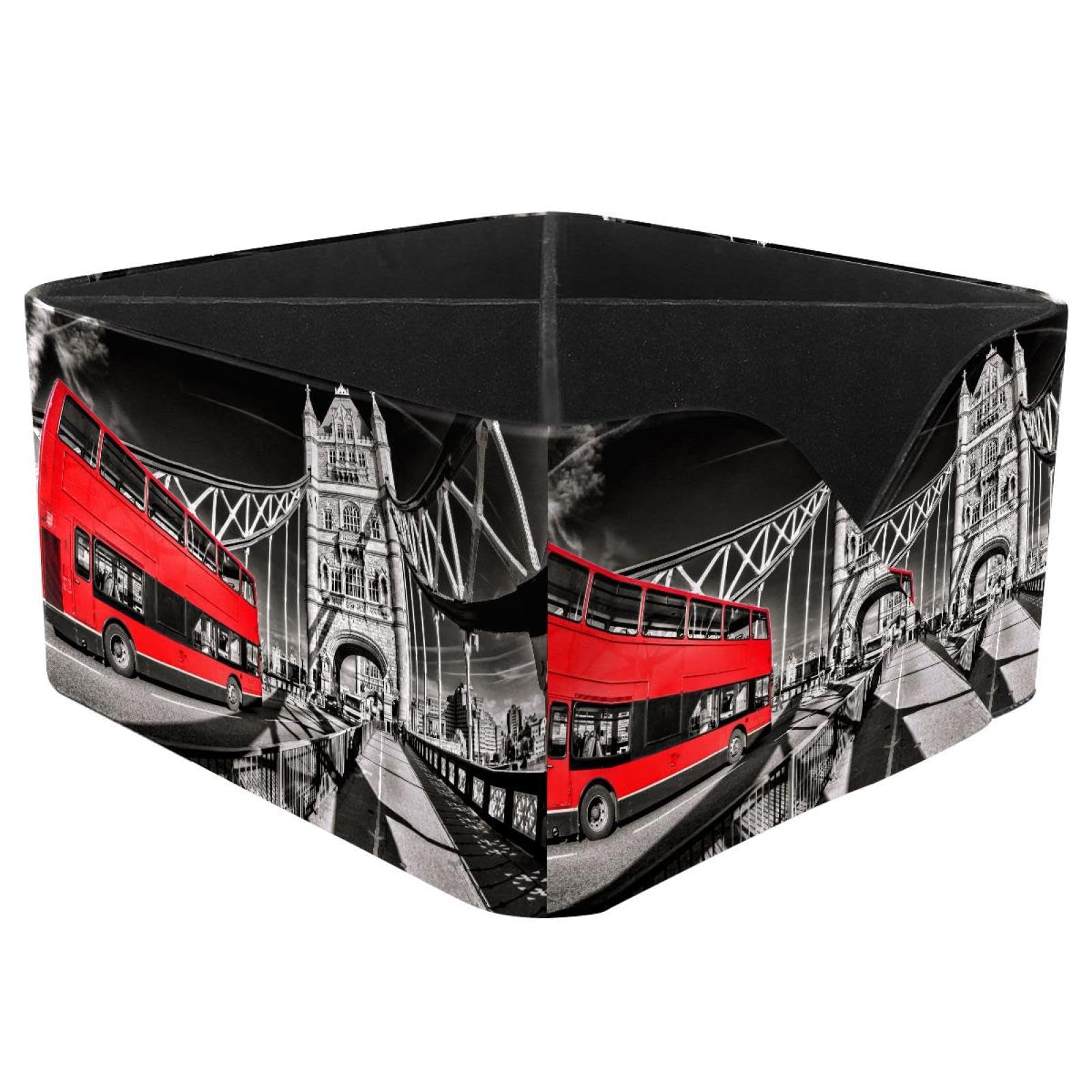 KengjuTesu London Tower Bridge Desktop Organizer Pen Holder, Rectangular Pencil Cup for Office, Study and Makeup Stations