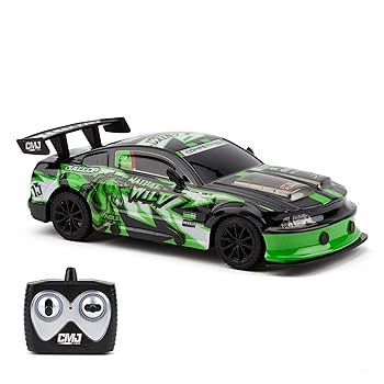 CMJ RC Cars Road Rebel Green Machine High-Speed 1:24 Scale Remote Control