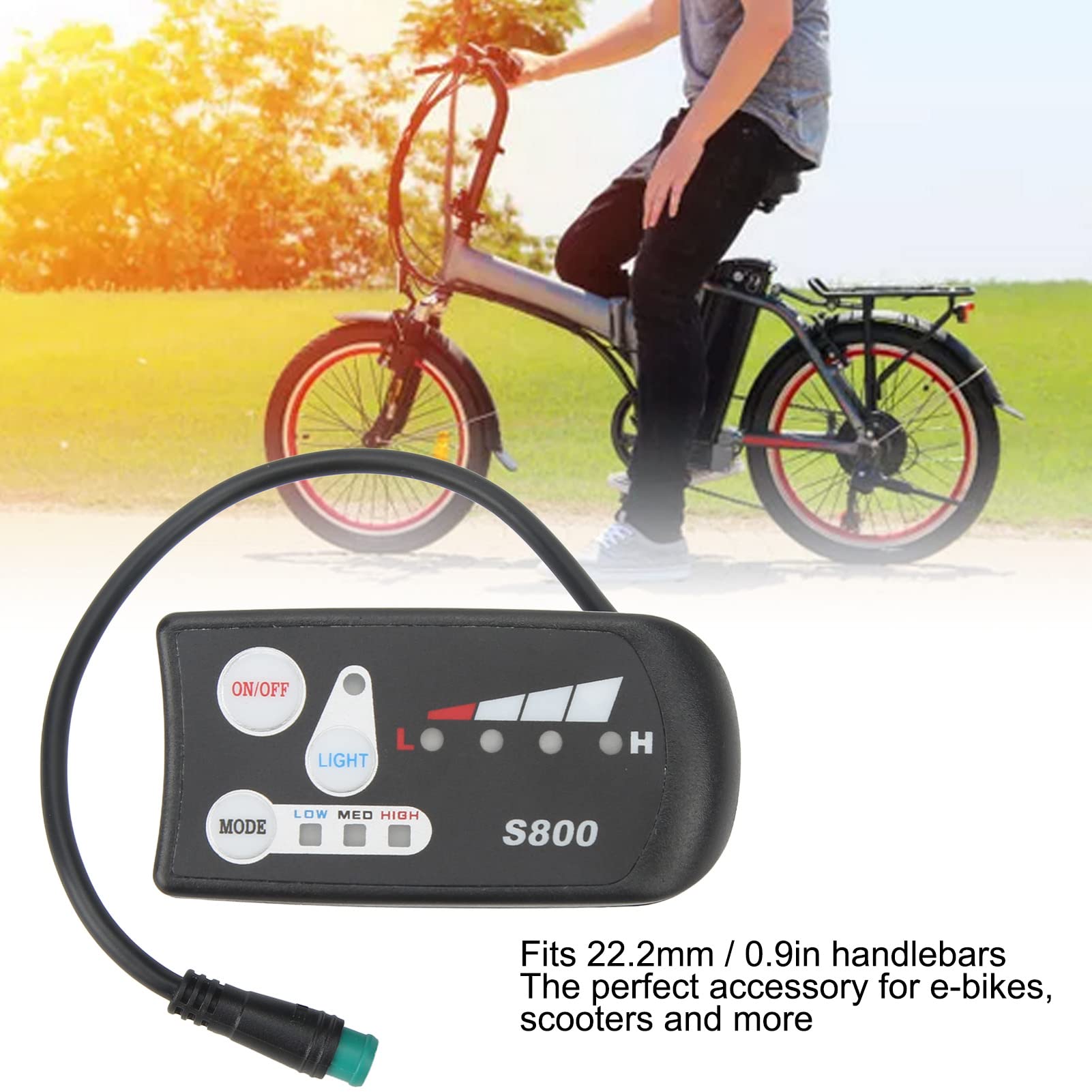 RiToEasysports Electric Display, Scooter S800 LED Display Meter with Connector 36V 48V Universal, RiToEasysports14m0zsaqug