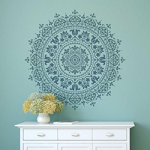 Miniatura 10 de Plantilla de mandala prosperidad reutilizable para paredes puedes hacerlo tú mismo decoración moderna para pared fácil y divertida