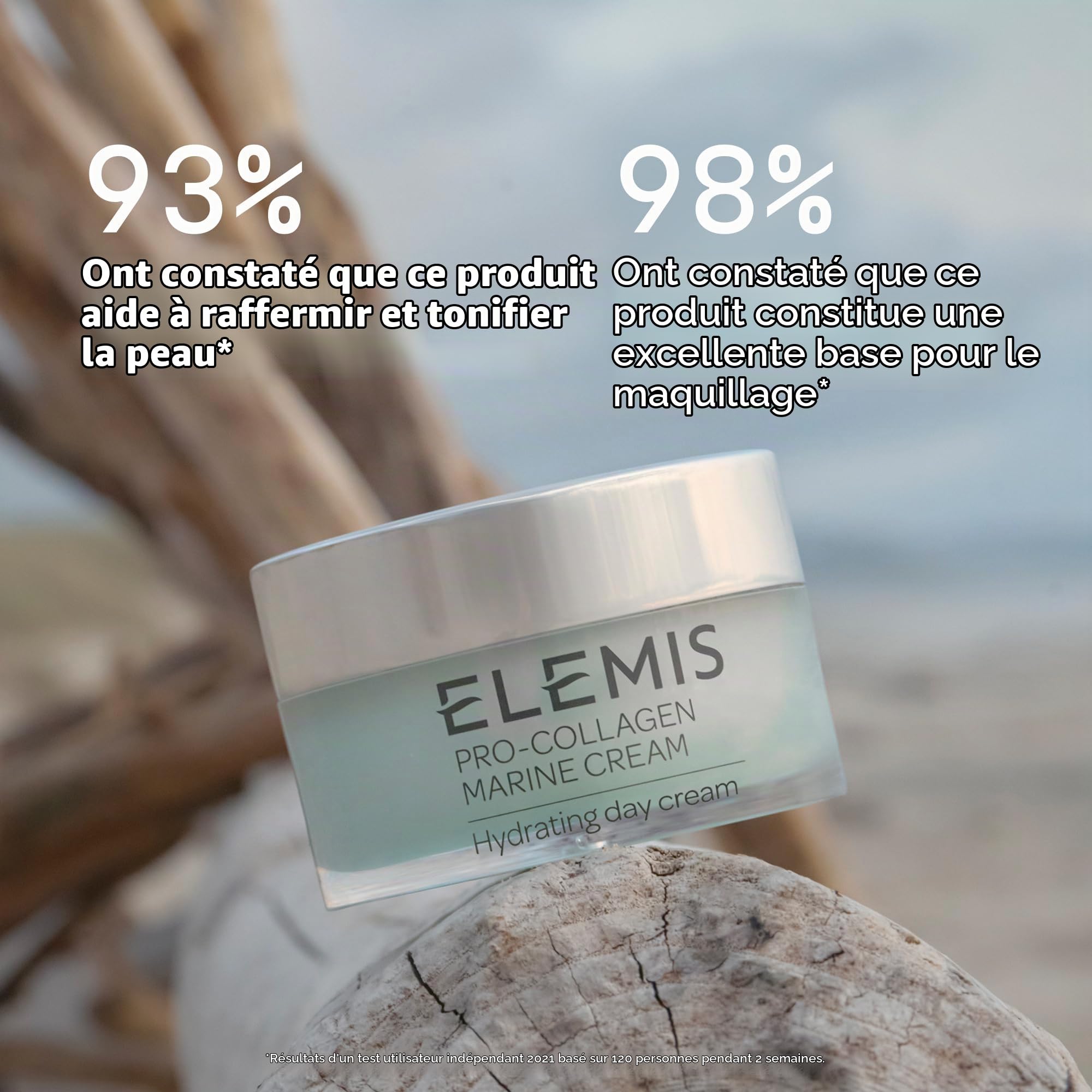 Elemis Crème Marine Elemis Pro-collagène, Lotion Hydratante Quotidienne De Visage Anti-rides, Gel-crème Hydratant Ultraléger, Pour Une Douceur, Éclatant Et Rajeuni, Convient À Tous Les Types De Peau, 50ml