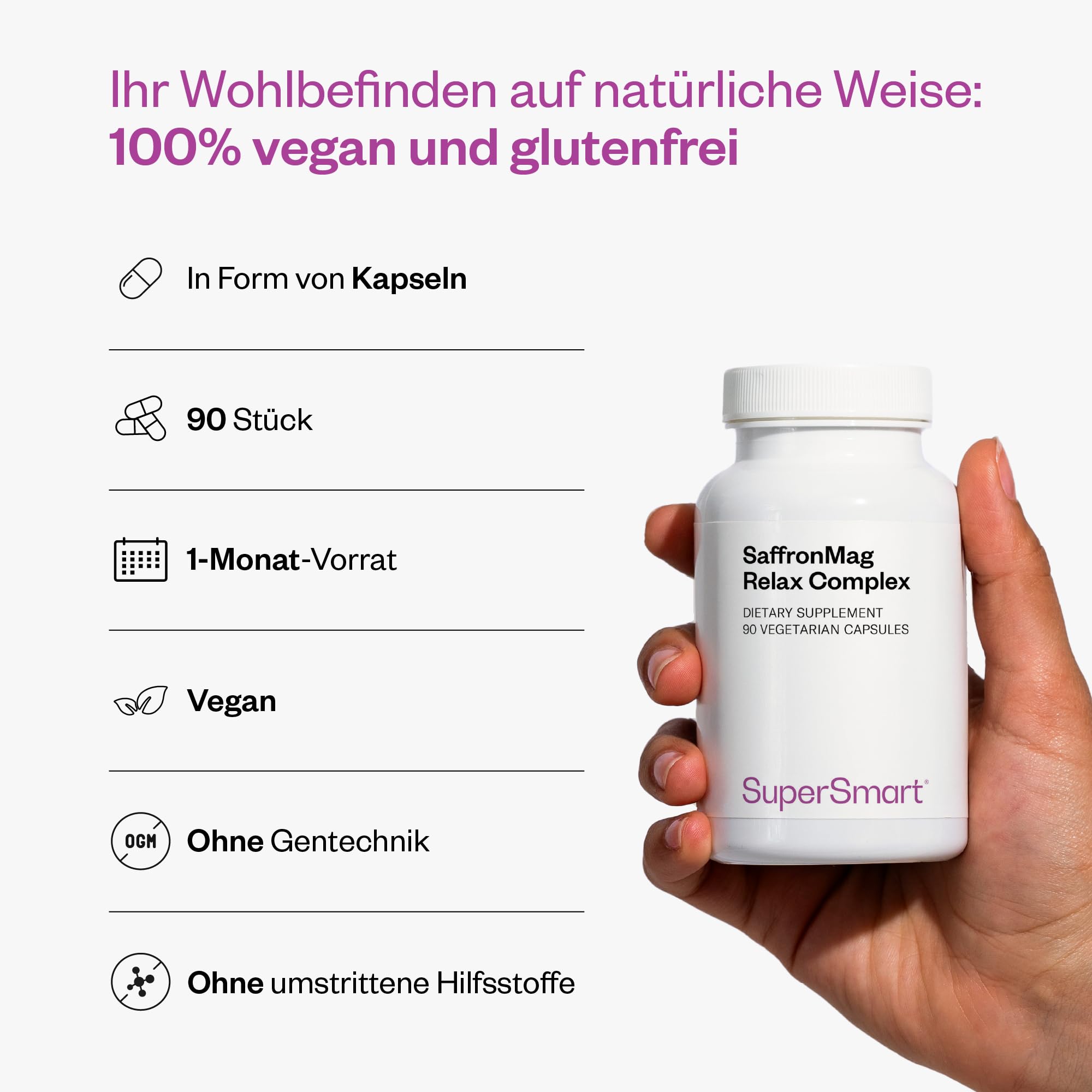 SaffronMag Relax Complex - Anti-Stress für Erwachsene - SuperSmart