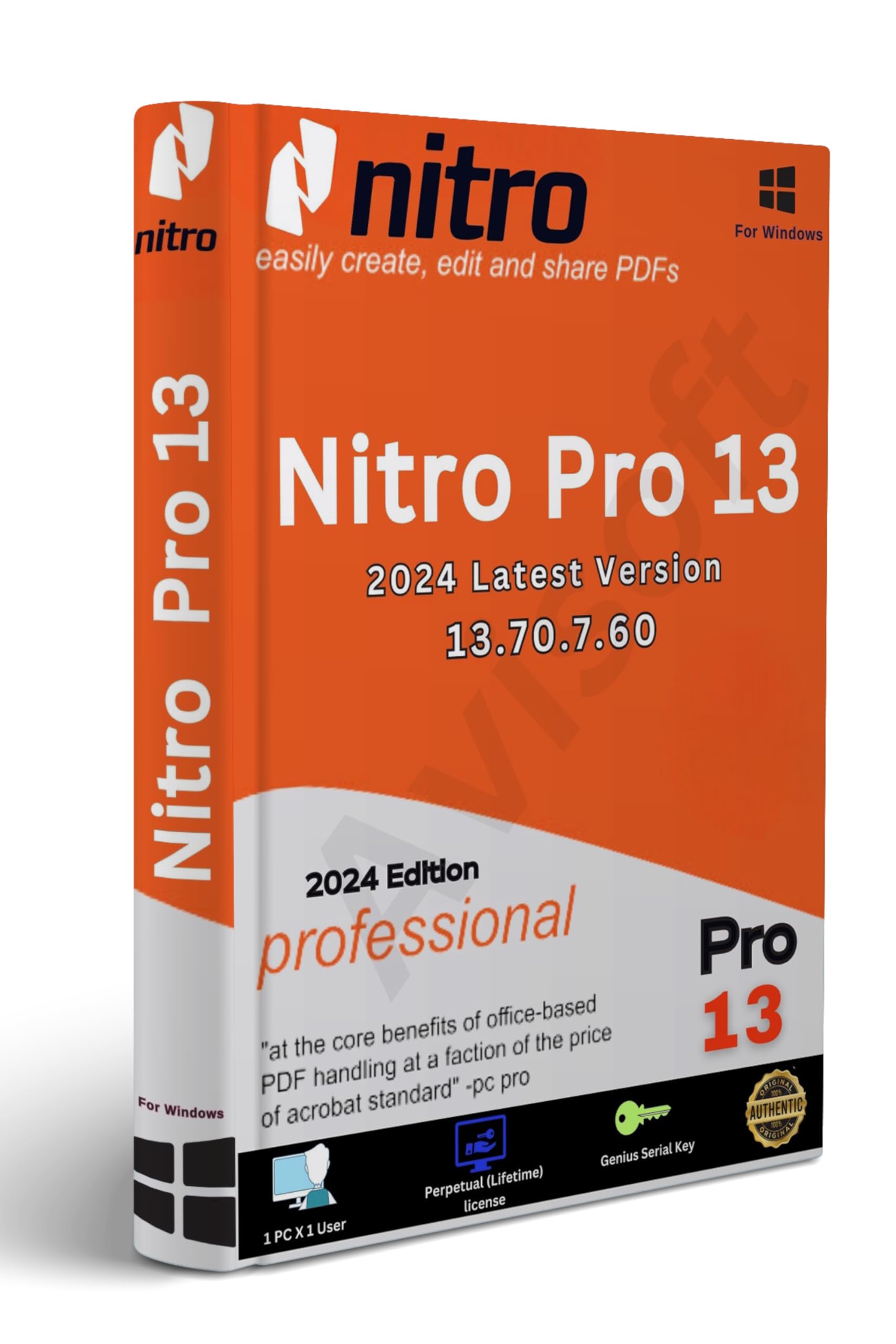 Nitro Pro 13 v2024 | Latest Version 13.70.7.60 | PDF Editor & All PDF Solutions | Edit, Converter, Protect, Sign & Stamp & Viewer | Lifetime Validity |1 PC X 1User | For Windows | Physical delivery (B0D9ML7P9F) Amazon Price History, Amazon Price Tracker