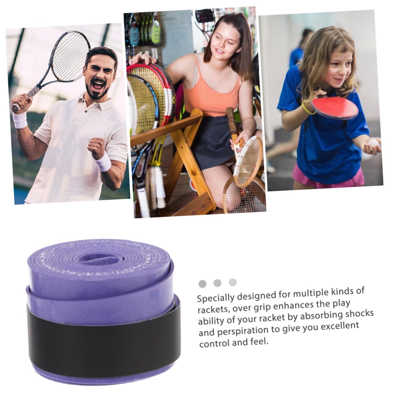 BESPORTBLE Pegamento para Raquetas De Bádminton Raqueta De Tenis Grips De Tenis Overgrip De Tenis Grip De Bádminton Bandas Absorbentes De Sudor para Raquetas Grip Absorbente para Raquetas De