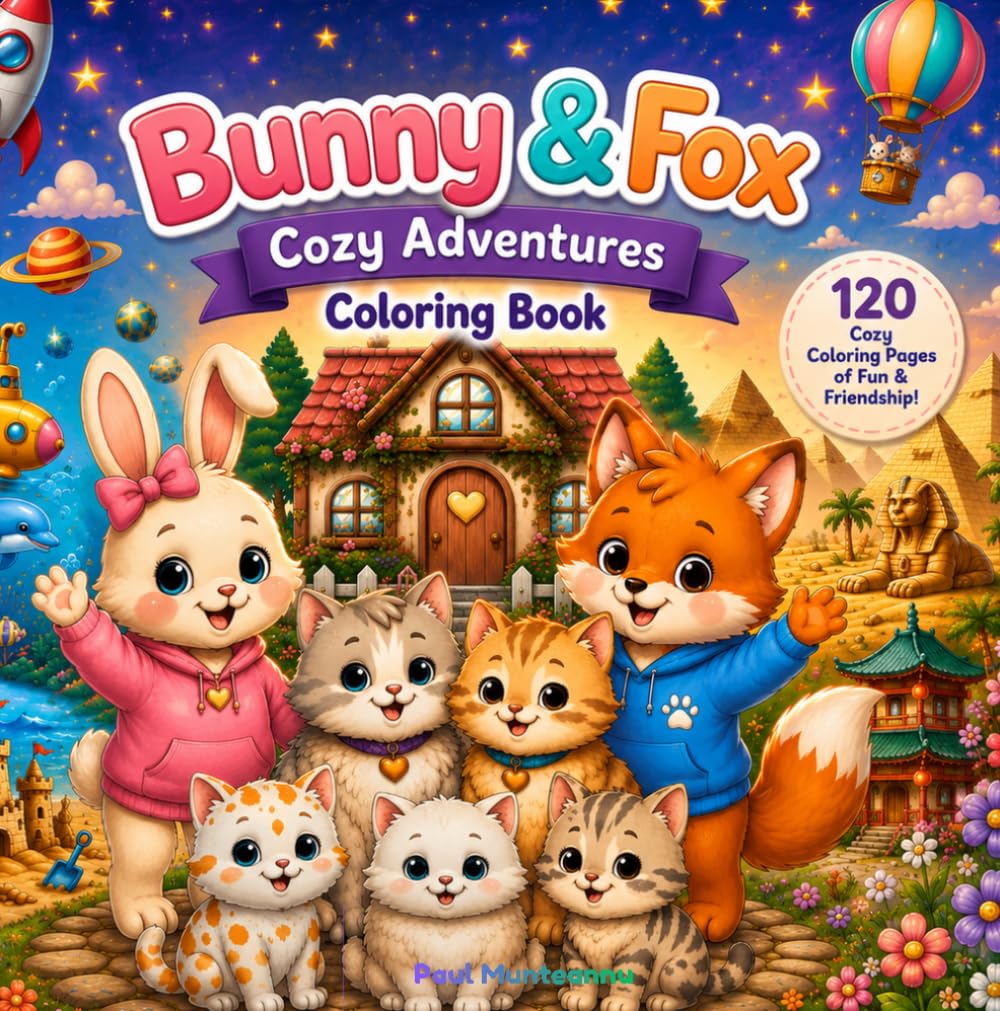 Bunny & Fox: A Cozy Coloring Adventure