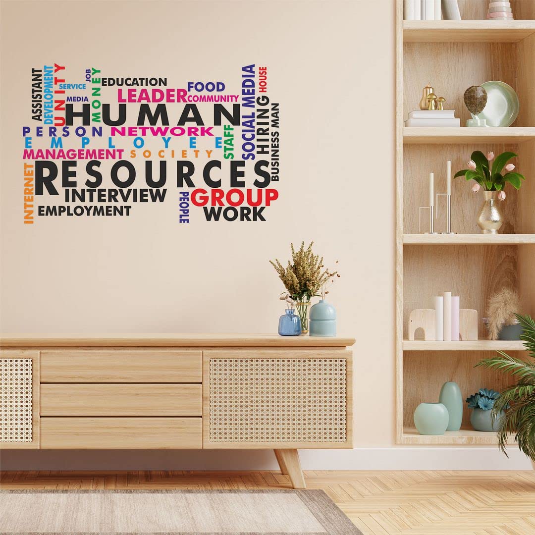 CVANU Human Resources Typography Vinyl Wall Sticker for Wall Decoration Size(30inch X 48inch)_Multicolor_cv27-image-26
