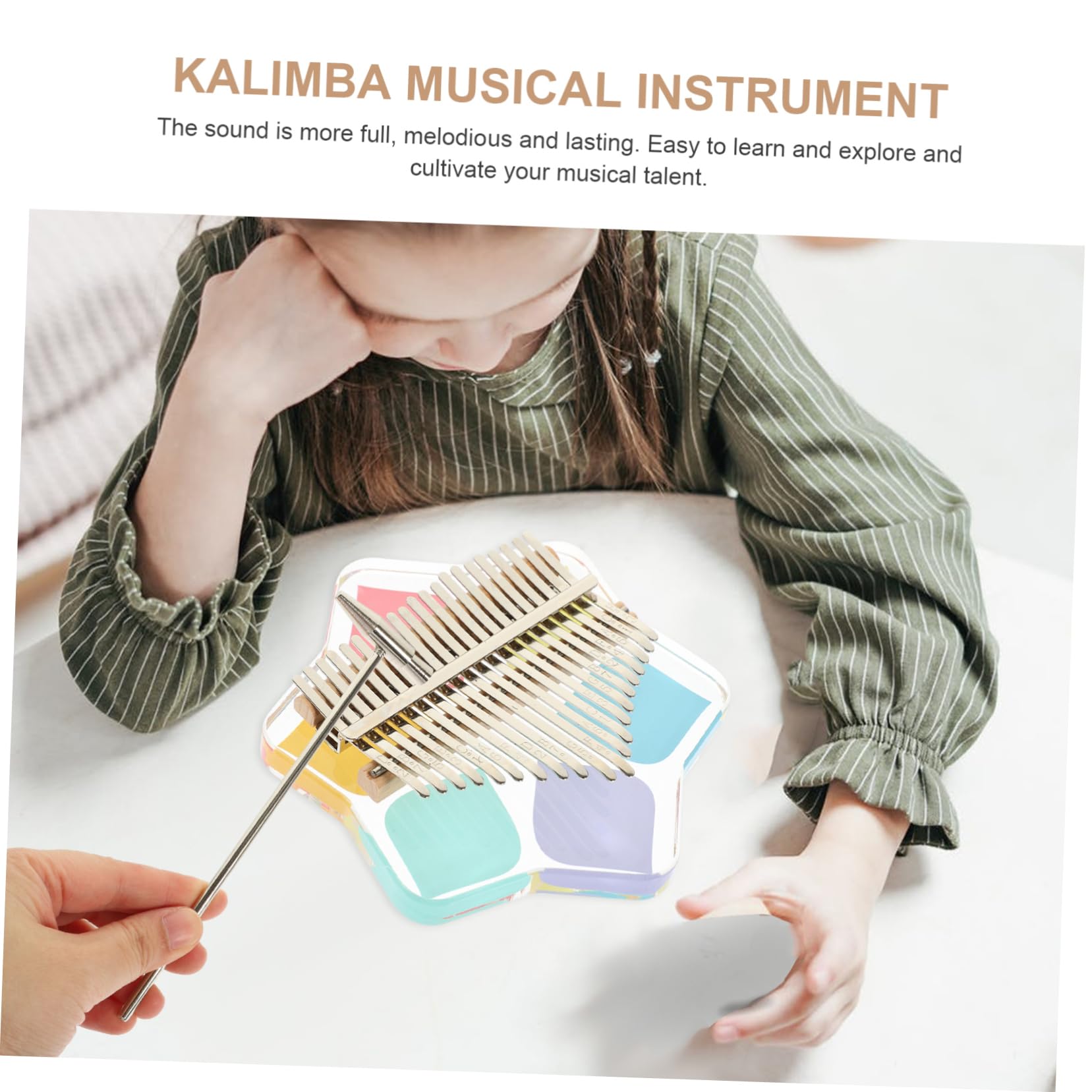 Toyvian 1 zestaw instrumentów muzycznych, kalimba, pianino na palec, kalimba, miniaturowe pianino kciukowe, kalimba, pianino na palce, pianino na kciuk, kalimba metal
