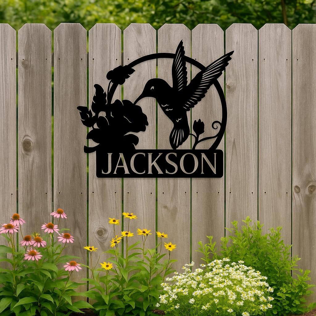 Personalized Hummingbird Monogram by Sea Biscuit Metal Designs