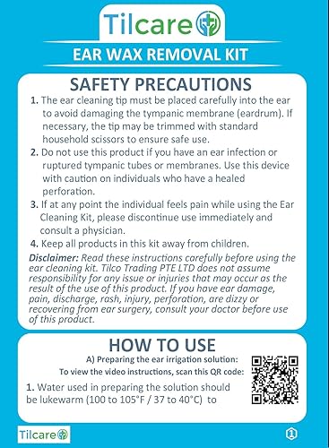 Miniatura 8 de Tilcare - Herramienta de eliminación de cera de oído, sistema de lavado de riego de oídos para adultos y niños, kit perfecto de limpieza de oídos