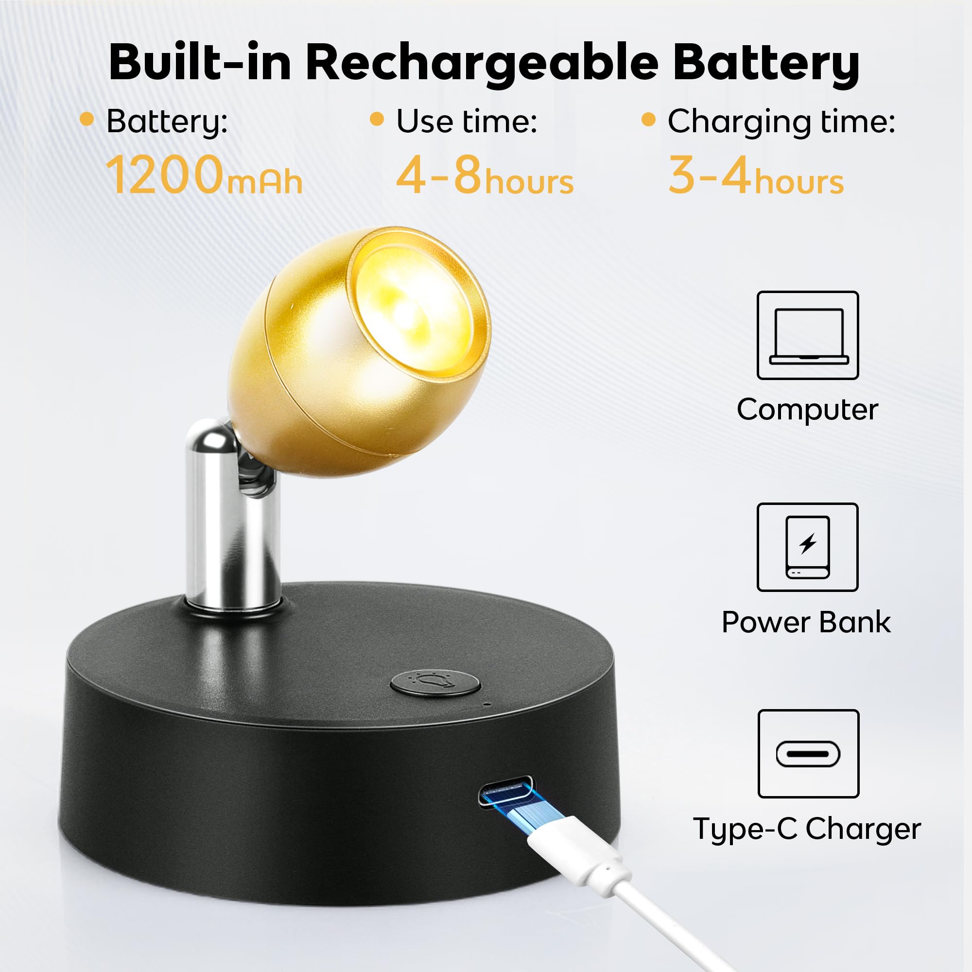 Wireless SpotLight Indoor with Remote, 13 RGBW Uplights Indoor